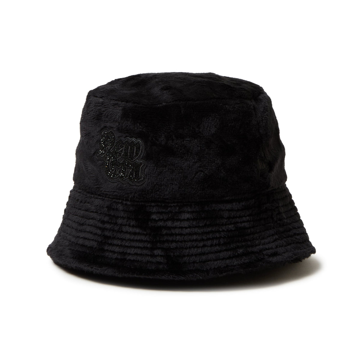 バケット01 セーラーブリム Micro Fur Rhinestone ブラック 01-micro-fur-rhineston-