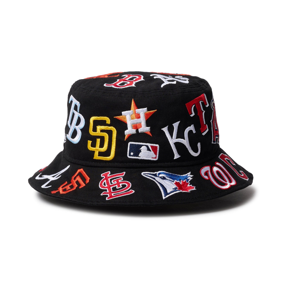バケット01 Team Logo Allover MLB ブラック | ニューエラ