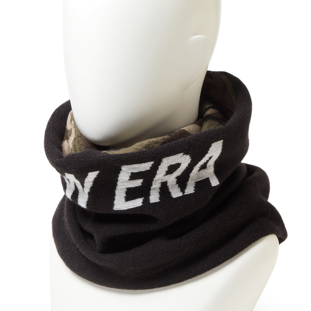 ツイステッド ネックウォーマー ブラック/ウッドランドカモ