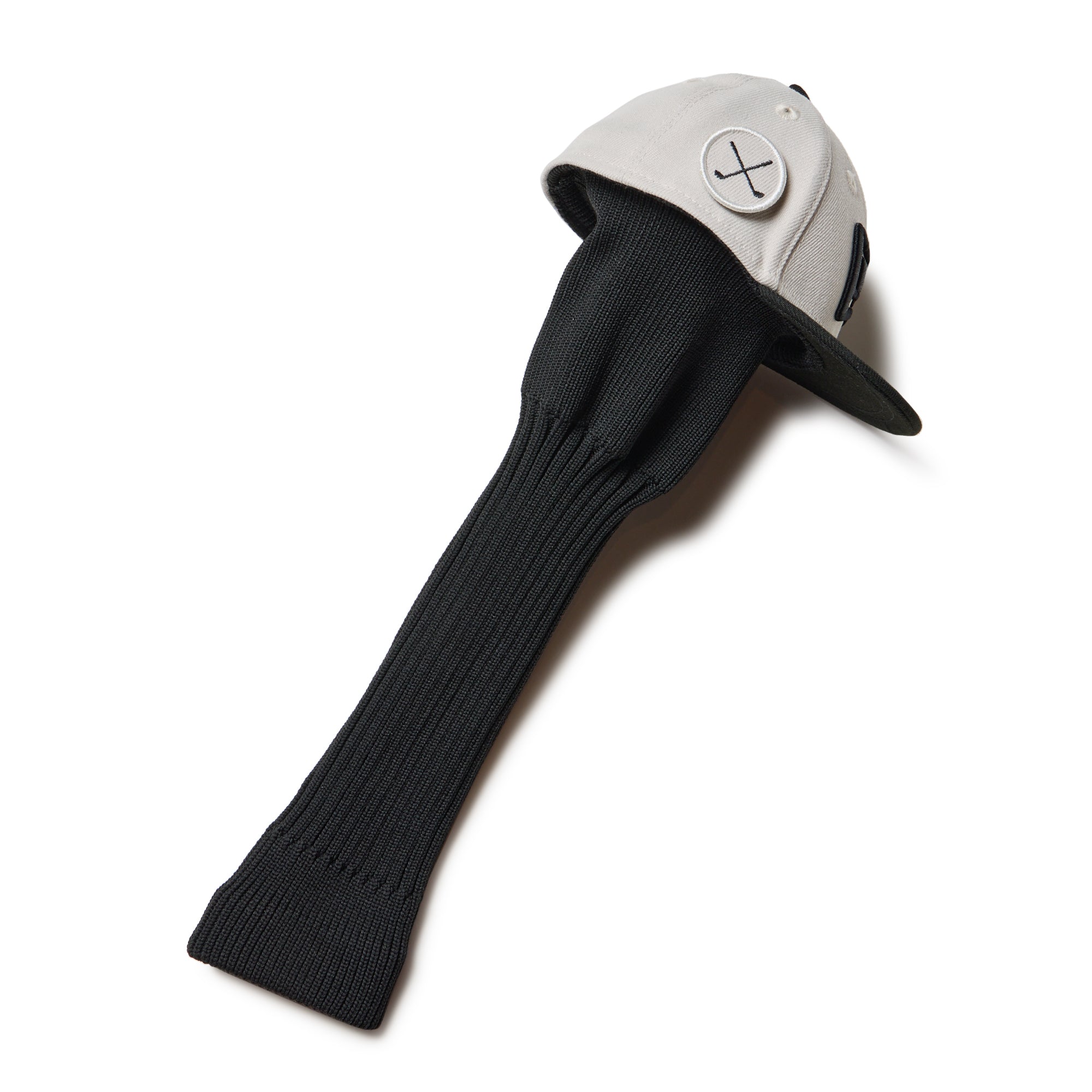 ヘッドカバー フラッグロゴ ストーン × ブラック フェアウェイウッド用