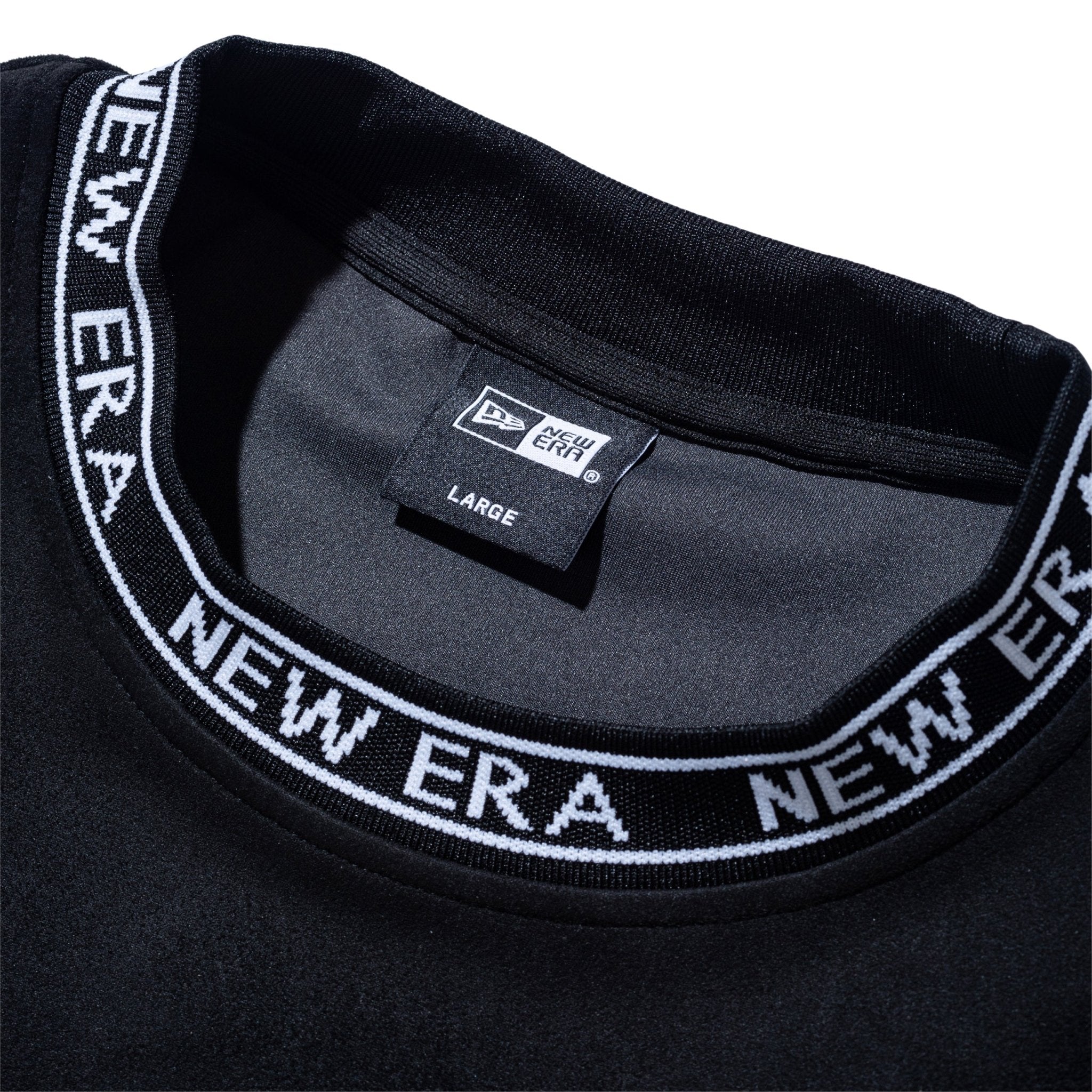 スウェット クルーネック ポリスウェード ワードマークロゴ ブラック