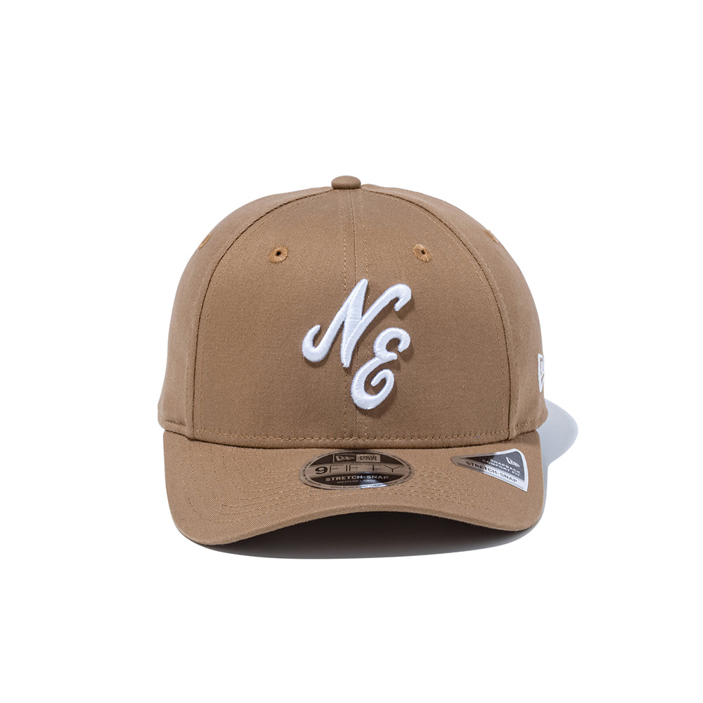 ファッション通販 安い クラシックロゴ ストレッチスナップ 9FIFTY カーキ ホワイト × 応援グッズ