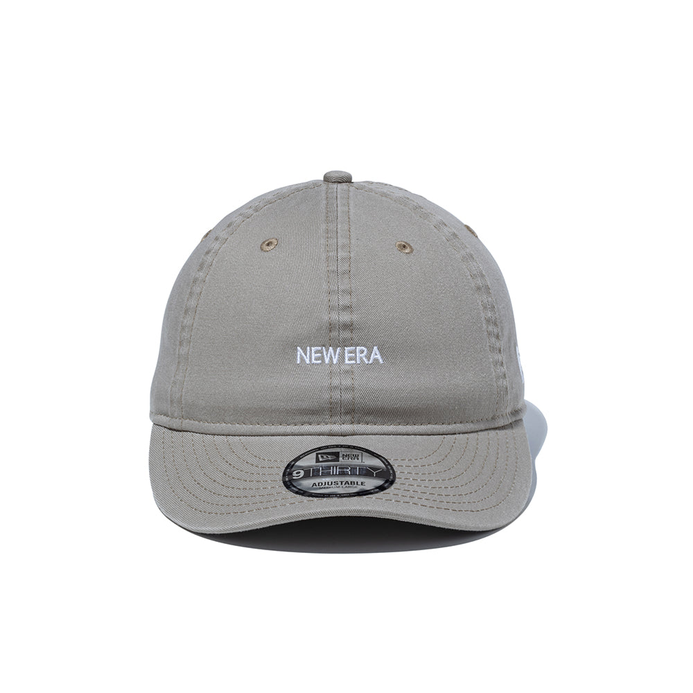 9THIRTY NEW ERA ミニロゴ ウォッシュドコットン ペブル × ホワイト