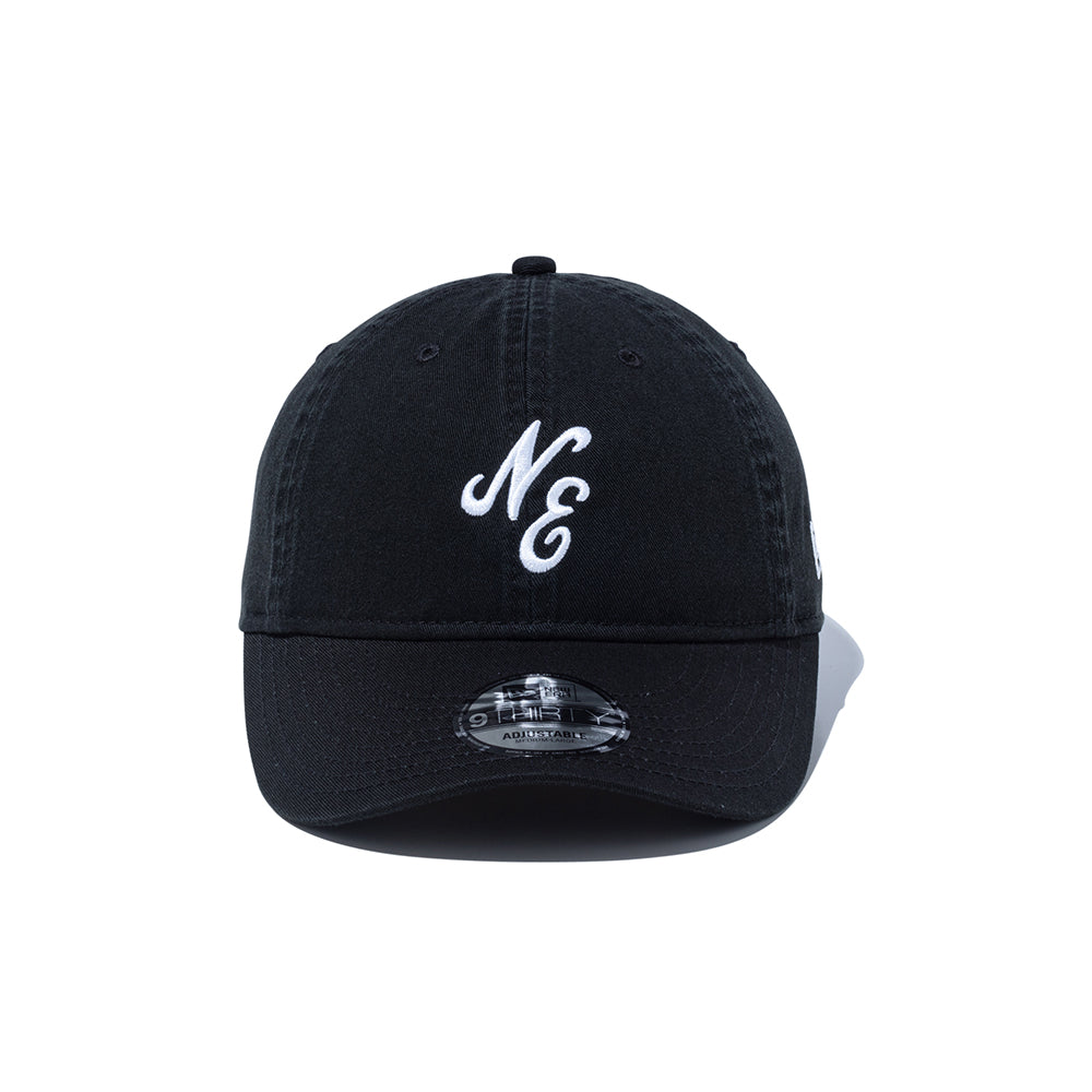 9THIRTY Y's×New Era SS19 ロゴ ブラック×ホワイト 9THIRTY ロングバイザー クラシックロゴ ウォッシュドコットン
