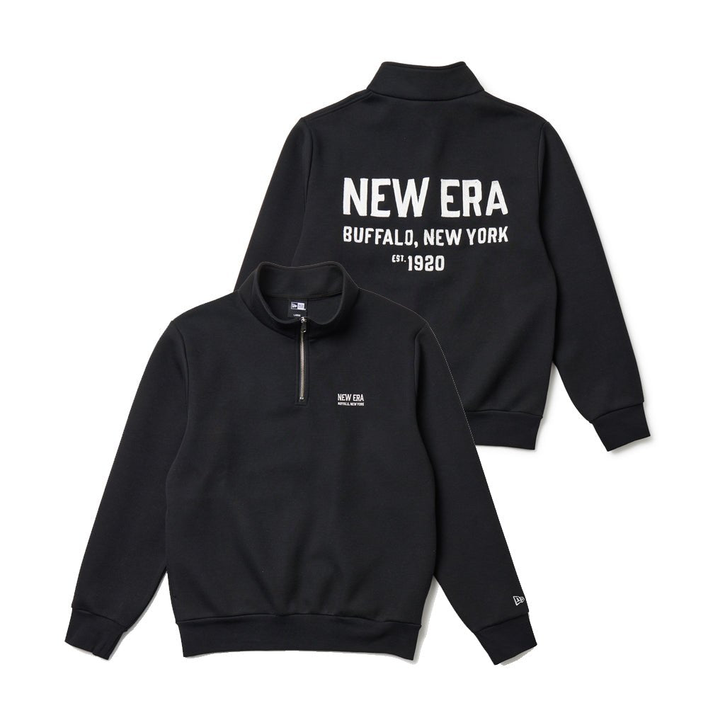 美品 NEW ERA ニューエラ テック スウェット ハーフジップ テックスウェット ハーフジップ プルオーバー ブラック | ゴルフ