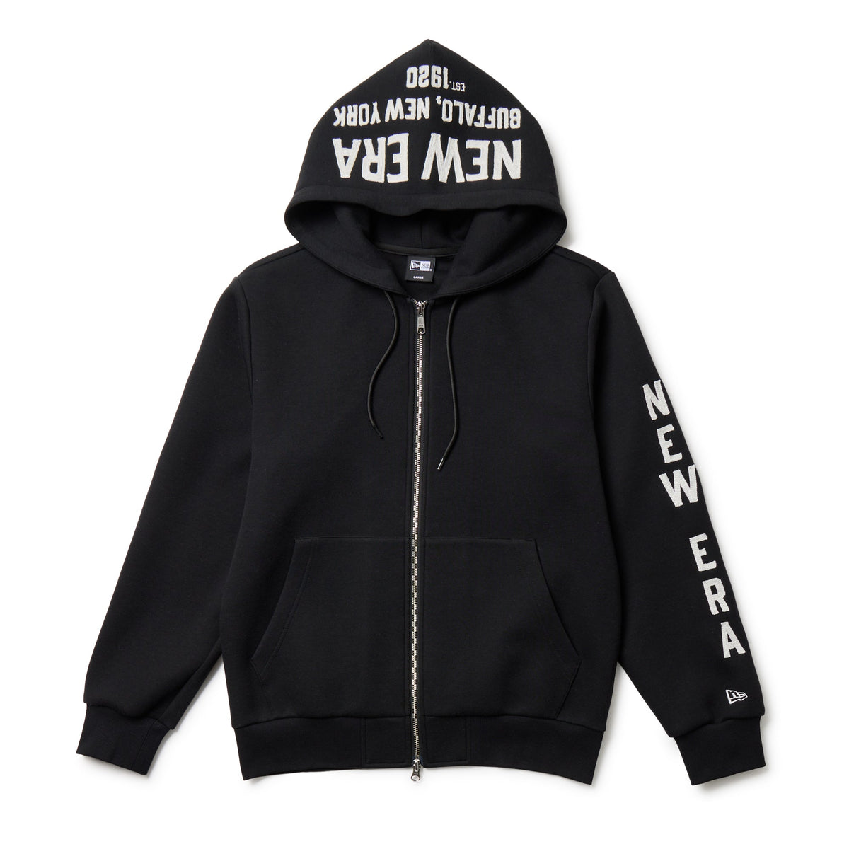 New Era フルジップジャケット ブラック フルジップ ライトテックスウェット ジャケット ブラック