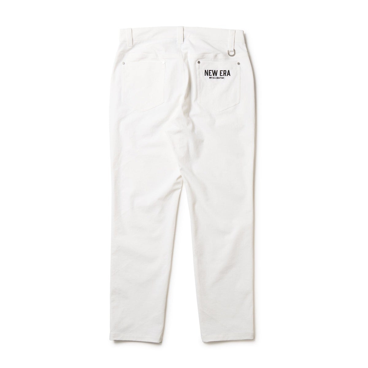 OFF-WHITE ロゴプリントテーパードレッグパンツ テーパード ストレッチパンツ オフホワイト | ゴルフ