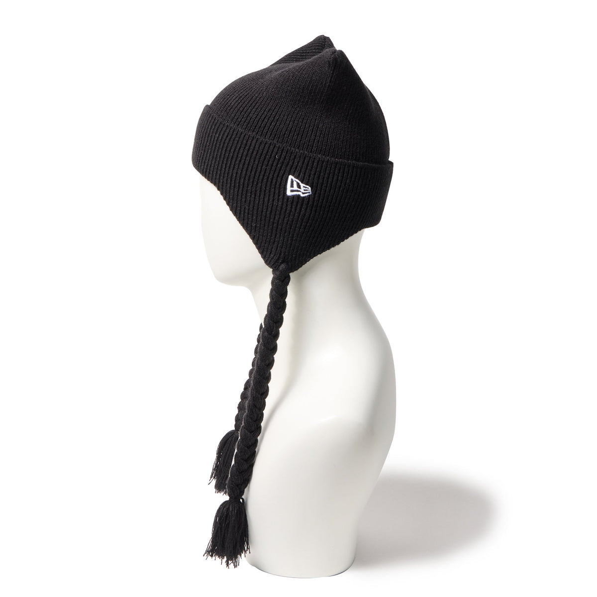 羊文学 pamm コラボ ニット 帽子 スクエアニット フラップ ブラック | ニューエラオンラインストア
