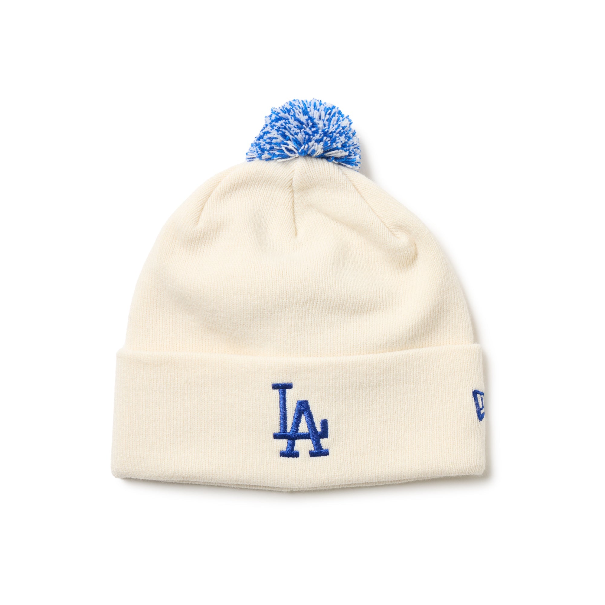 シカゴ・カブス　NEW ERA　ニット帽　ポンポン　オールドロゴ ベーシック カフニット Cotton Knit コットン シカゴ・カブス ネイビー