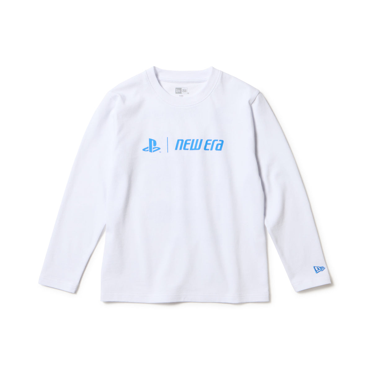 キッズ Youth 長袖 コットン Tシャツ PlayStation スローガン ホワイト 