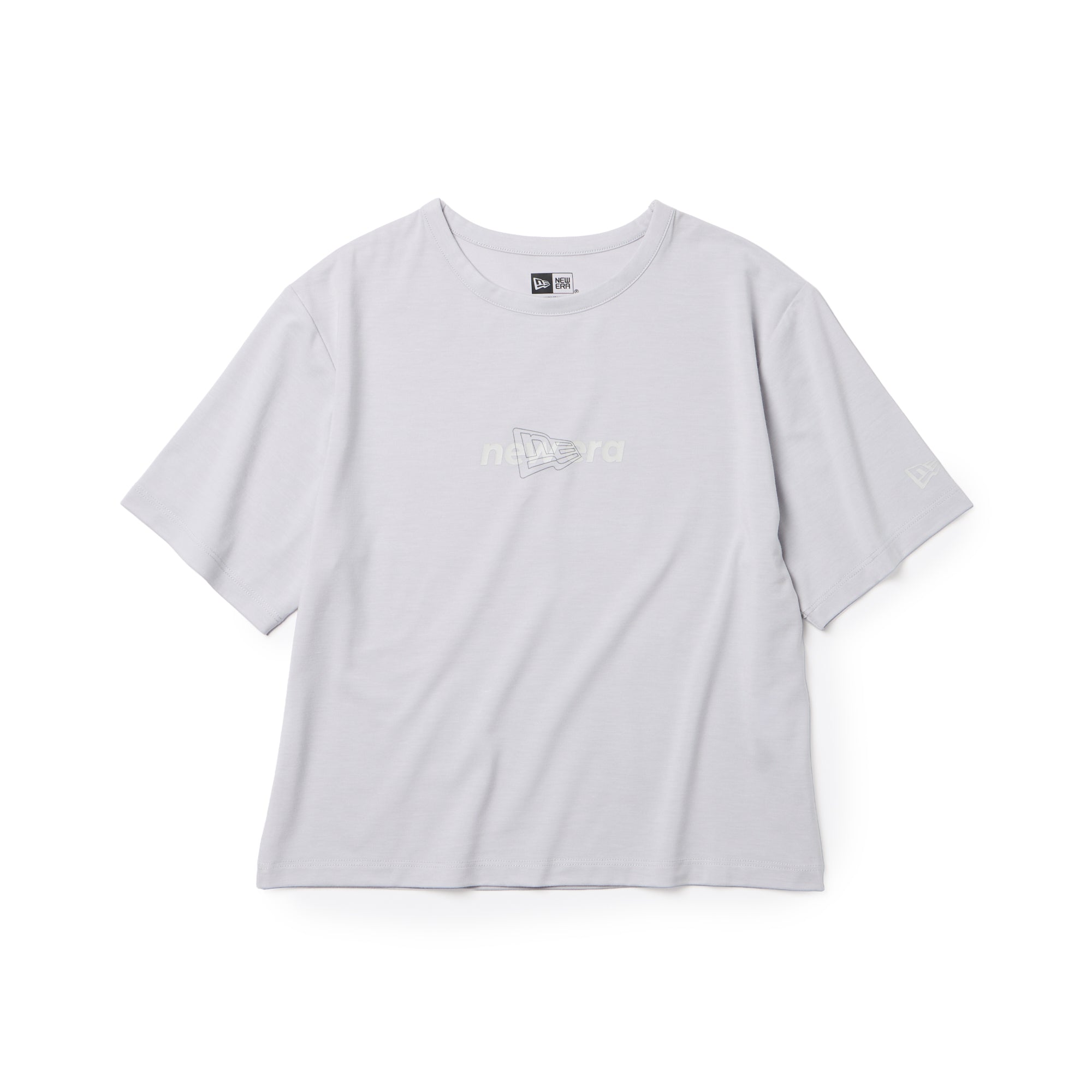 Women's 半袖 テック Tシャツ ショートレングス ライトグレー
