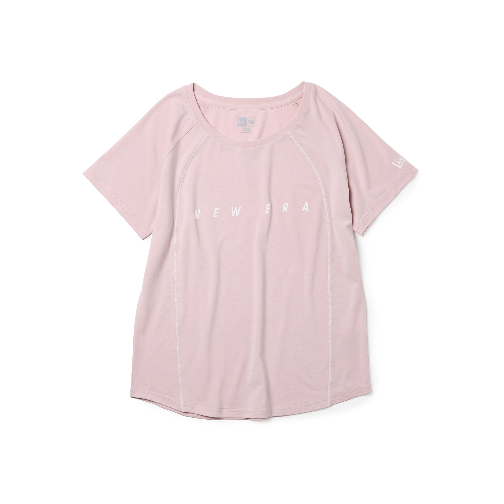 Women's 半袖 テック Tシャツ ミドルレングス ラグラン ライトローズ