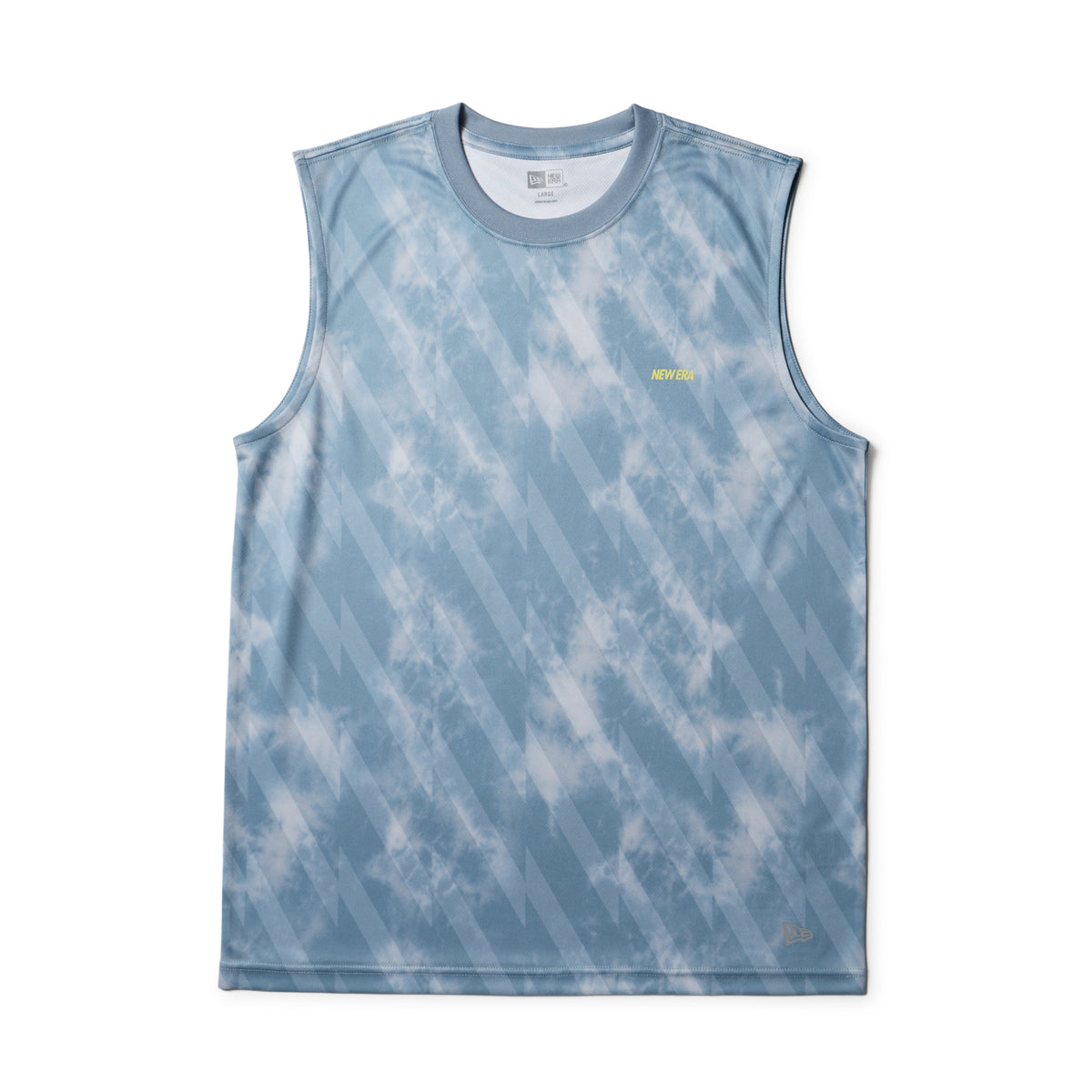 スリーブレス テックTシャツ タイダイ Allover Wordmark Logo ブルー 