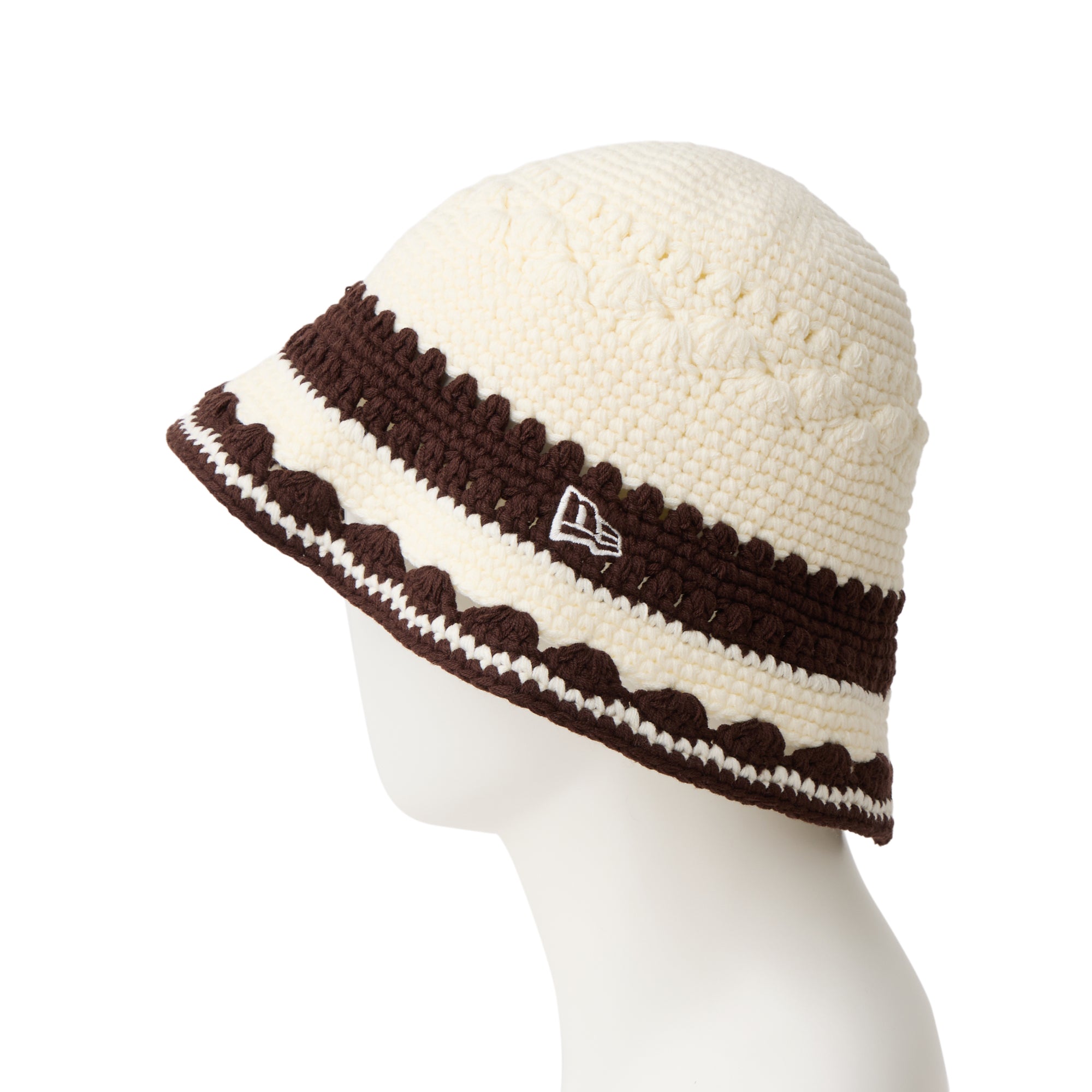 クロシェ ニットバケット ボーダー Crochet Knit Border クローム