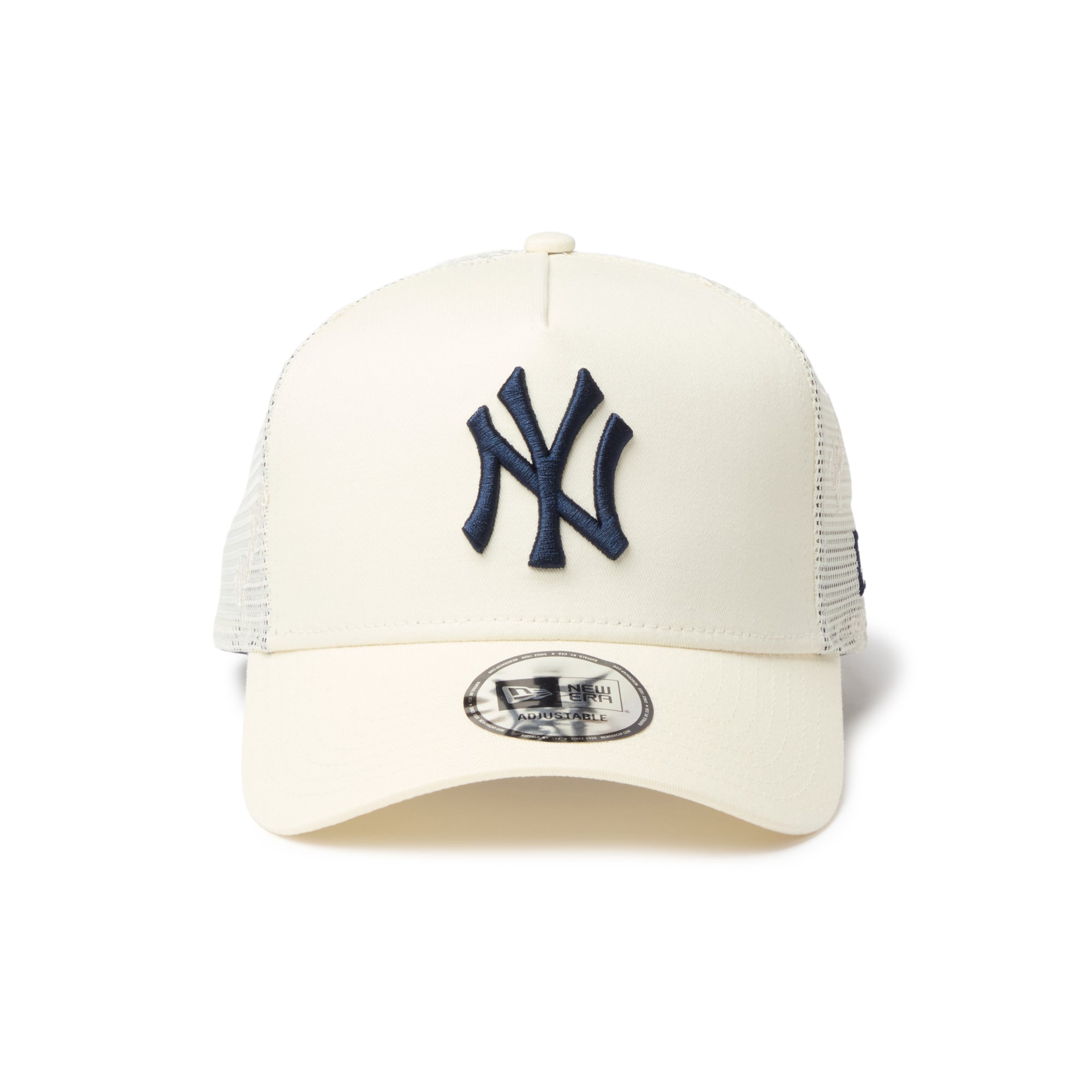 レア物！　ニューヨークヤンキース　ジップアップジャケット ホワイト 9FORTY A-Frame トラッカー ニューヨーク・ヤンキース MLB Embroidered