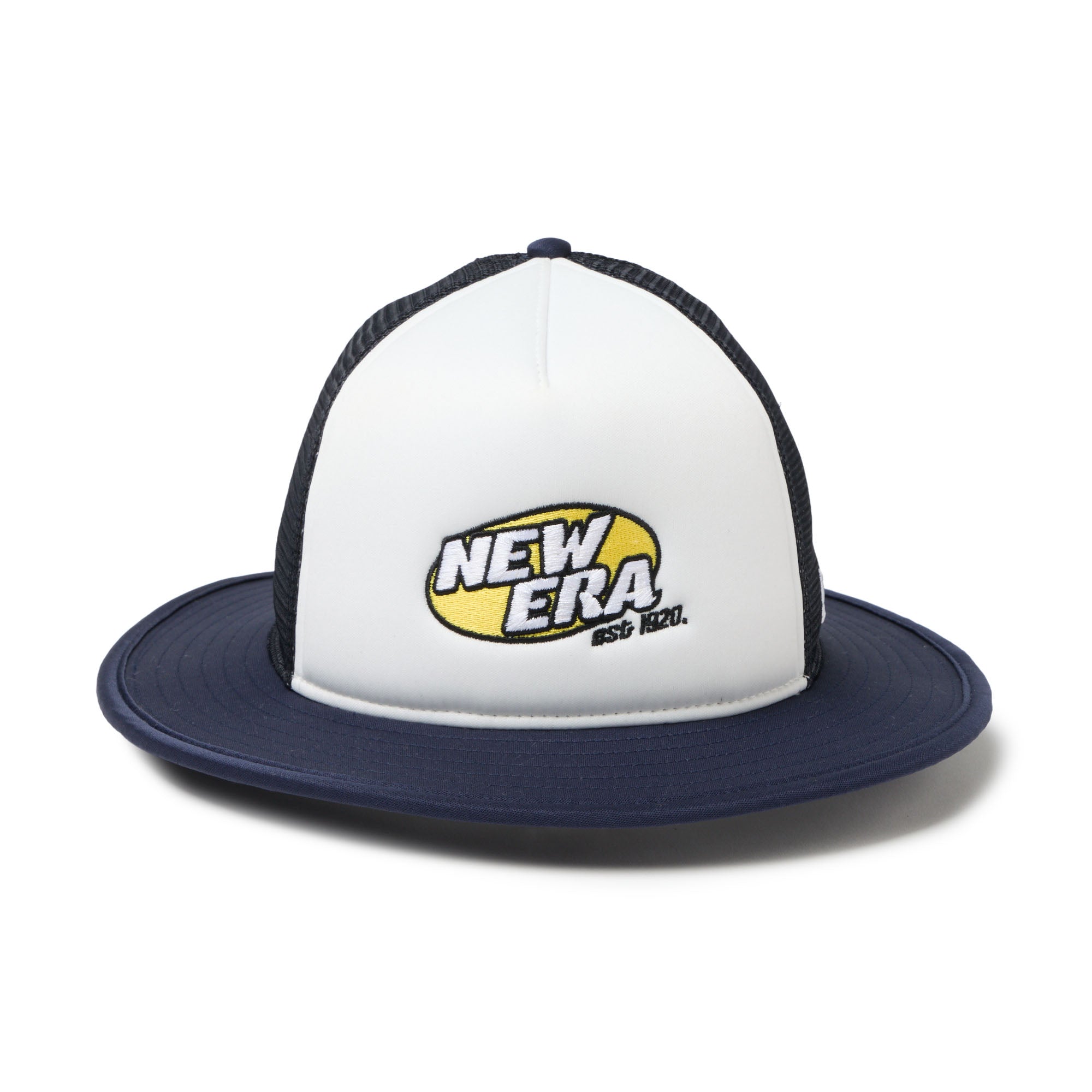 5-Panel バケットハット A-Frame トラッカー ブランドロゴ ホワイト
