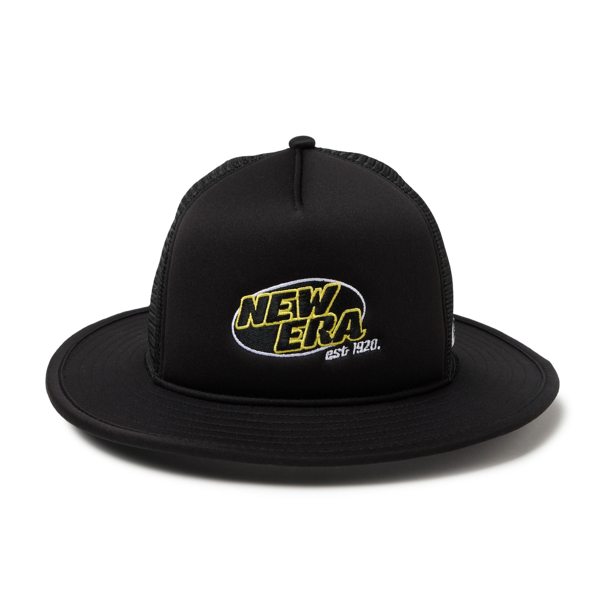 atrctr クラッシュハット　バケットハット　アトラクター 5-Panel バケットハット A-Frame トラッカー ブランドロゴ ブラック