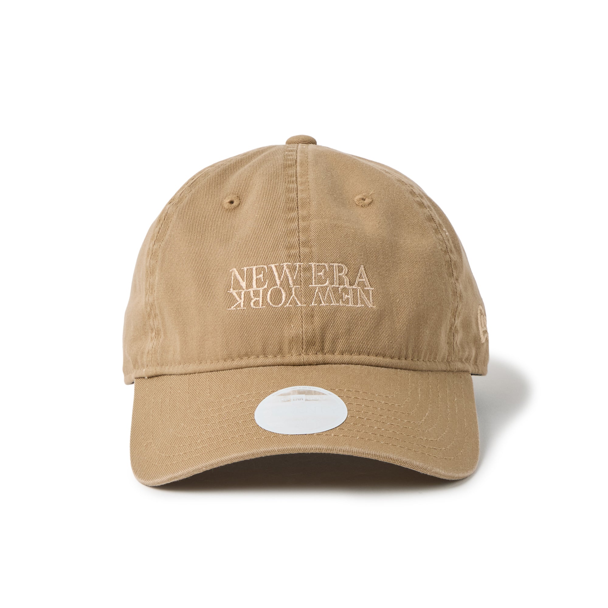 Women's 9TWENTY ウォッシュド コットン NEW ERA NEW YORK カーキ
