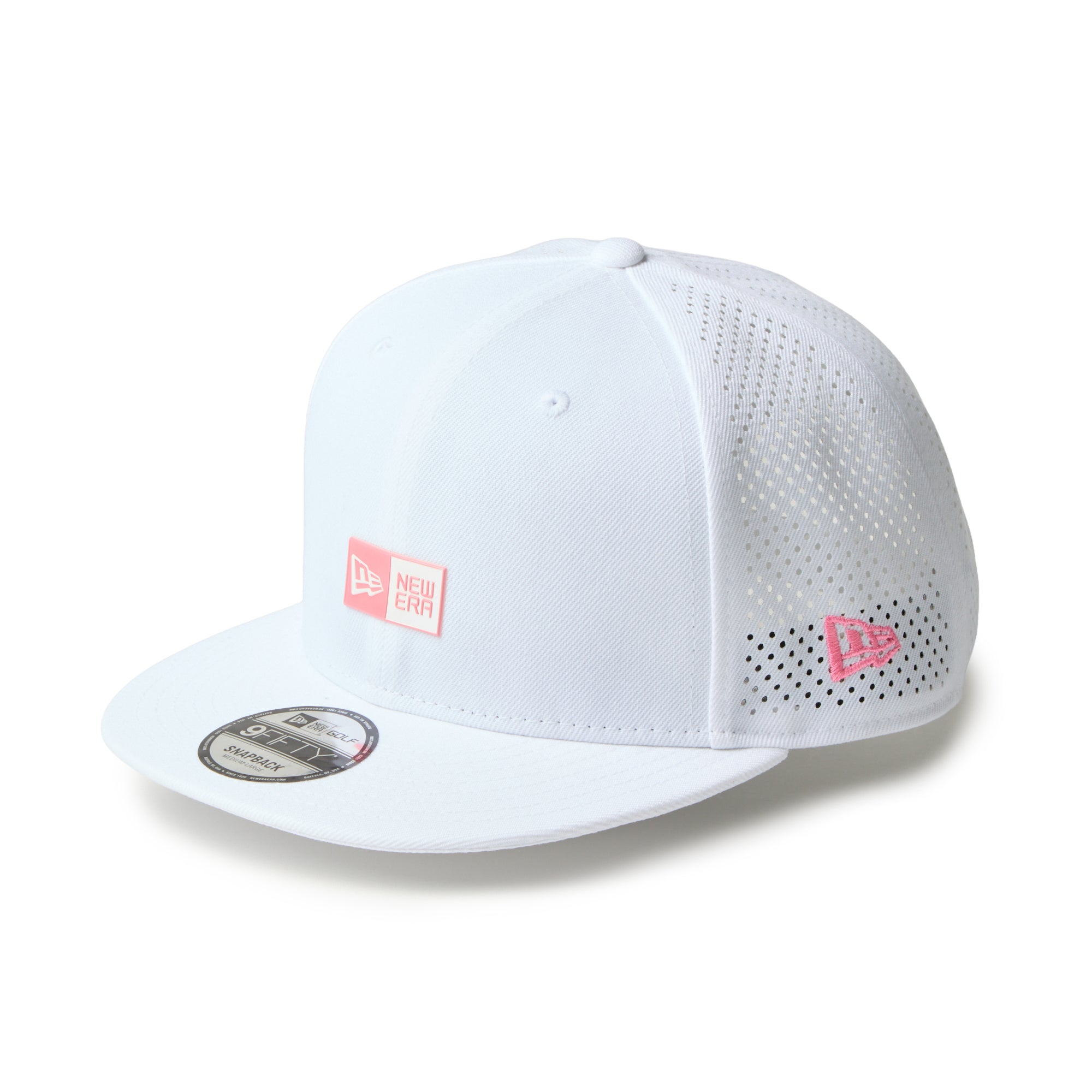 ニューエラ/帽子/マルボン/コラボ/ロゴ/別注/ゴルフ/限定/ホワイト/未使用 9FIFTY レーザーパーフォレーション Box Logo ボックスロゴ ホワイト