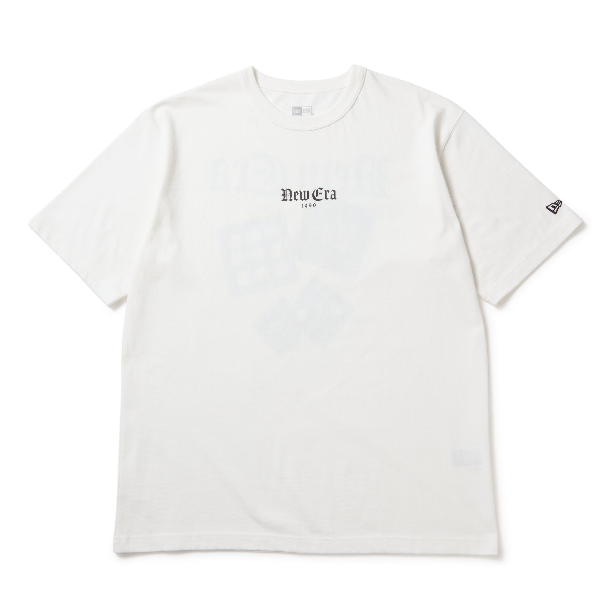 半袖 ウォッシュド コットン Tシャツ 1920 Dice オフホワイト