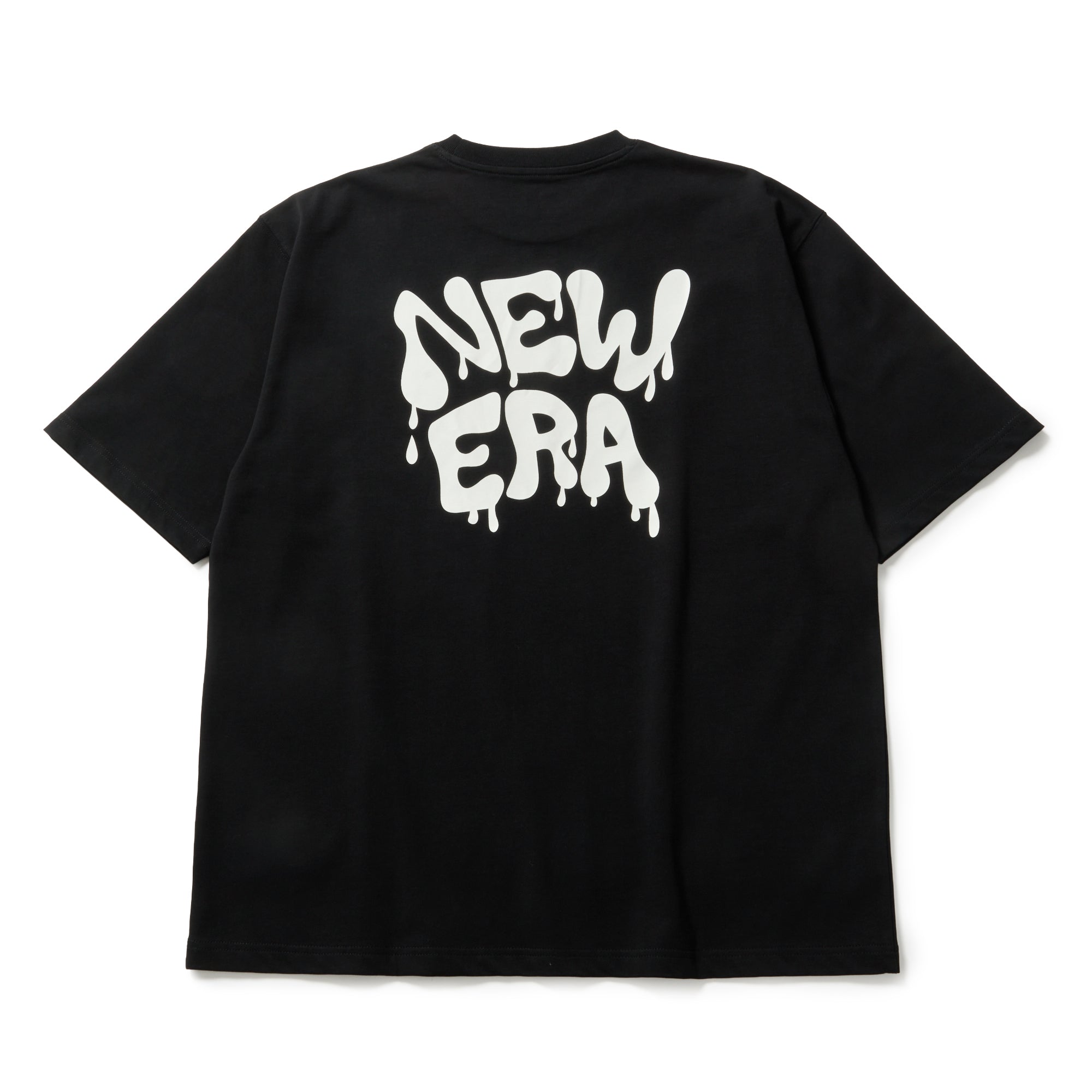 半袖 オーバーサイズド コットン Tシャツ Wall Art ブラック