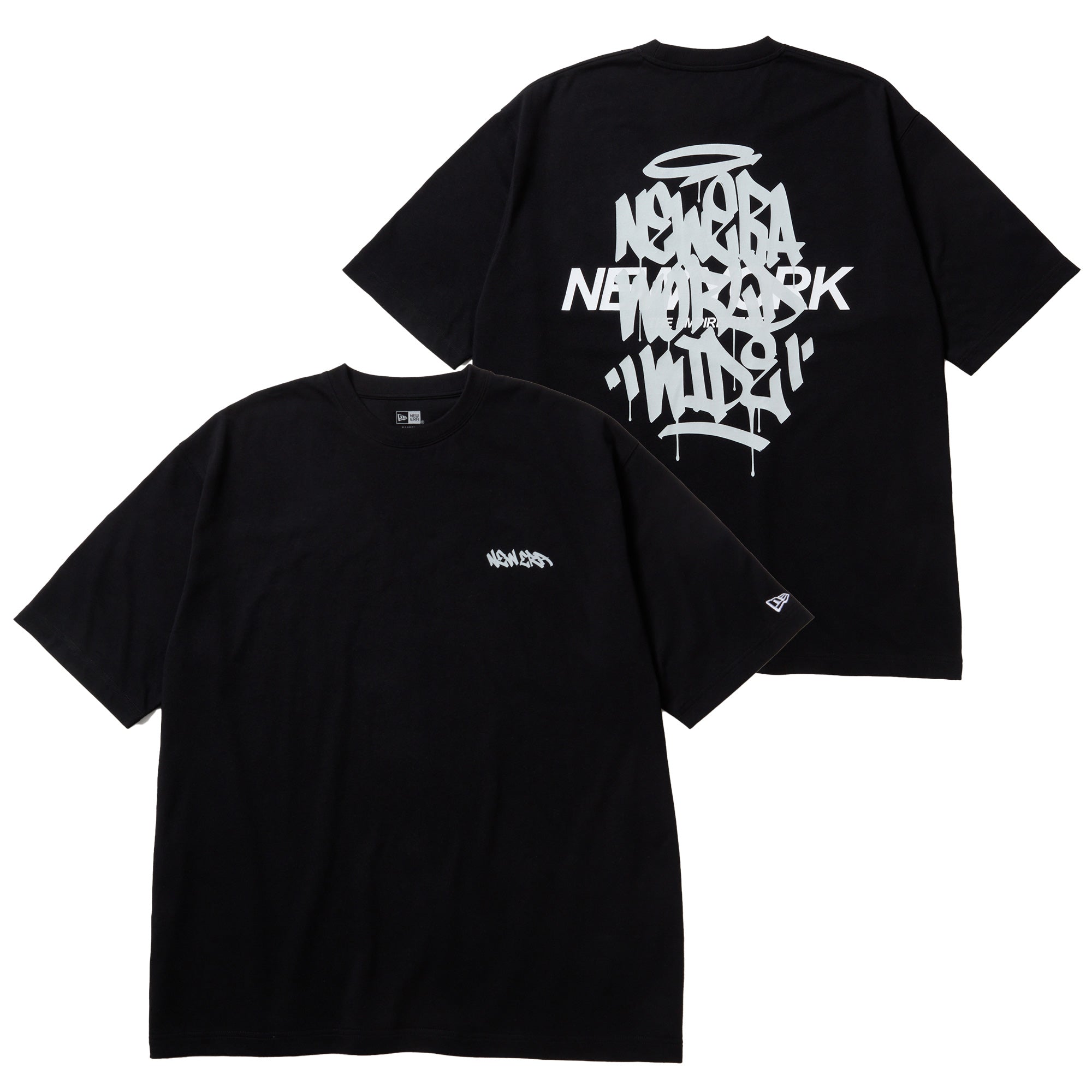 半袖 オーバーサイズド コットン Tシャツ Tagging ブラック