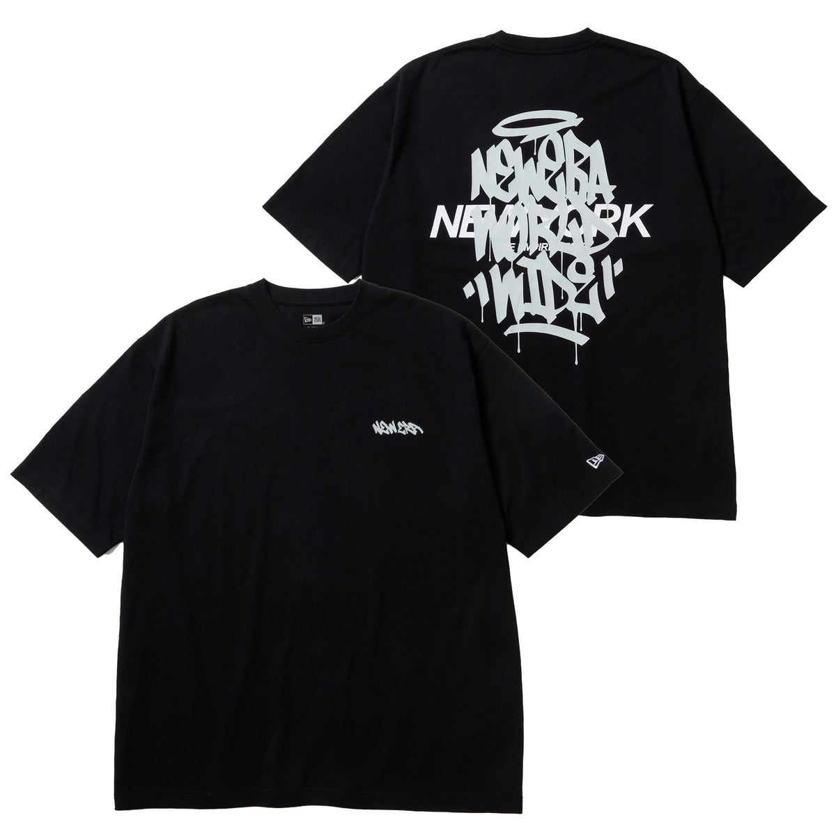 半袖 オーバーサイズド コットン Tシャツ Tagging ブラック 