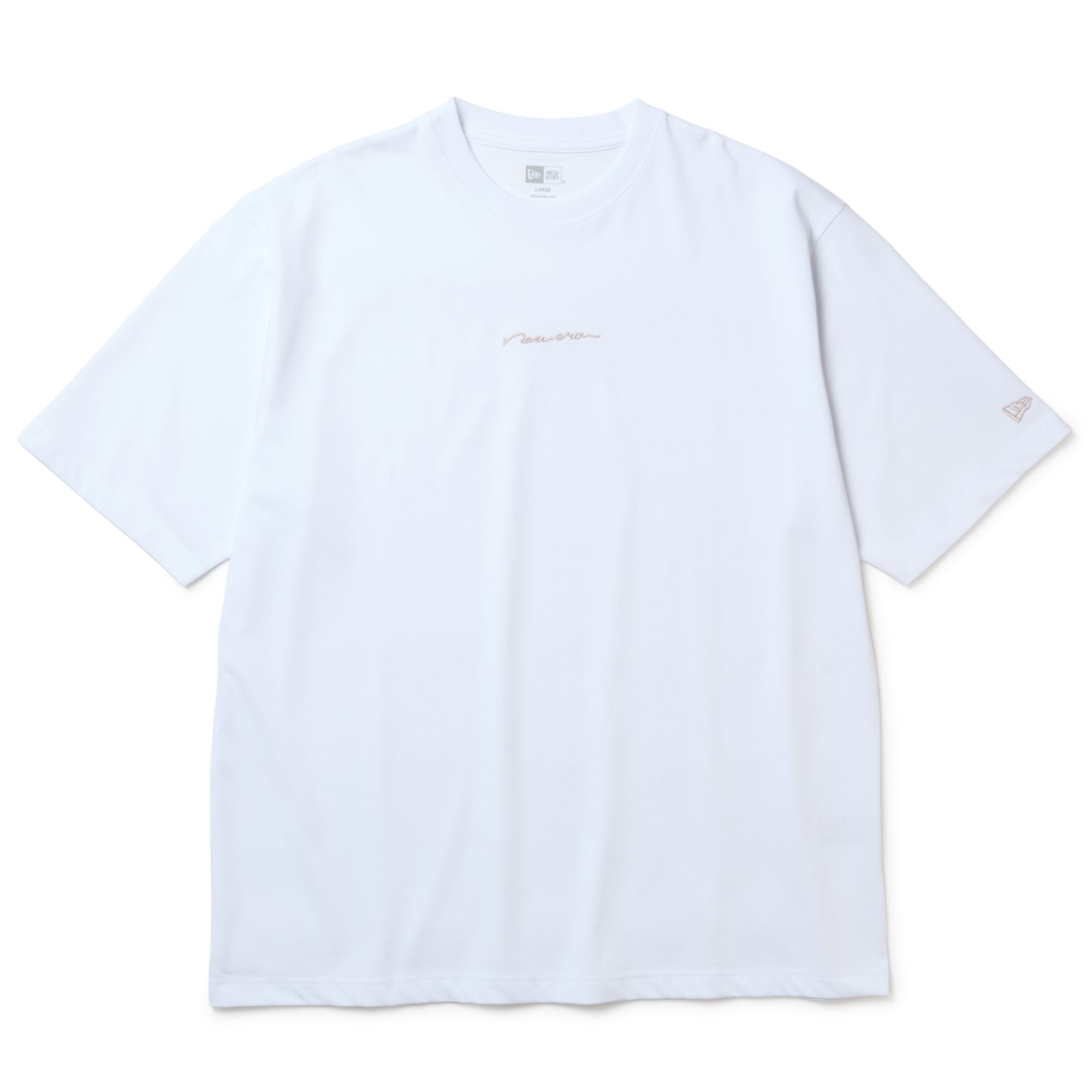 半袖 オーバーサイズド コットン Tシャツ Handwritten Logo ホワイト