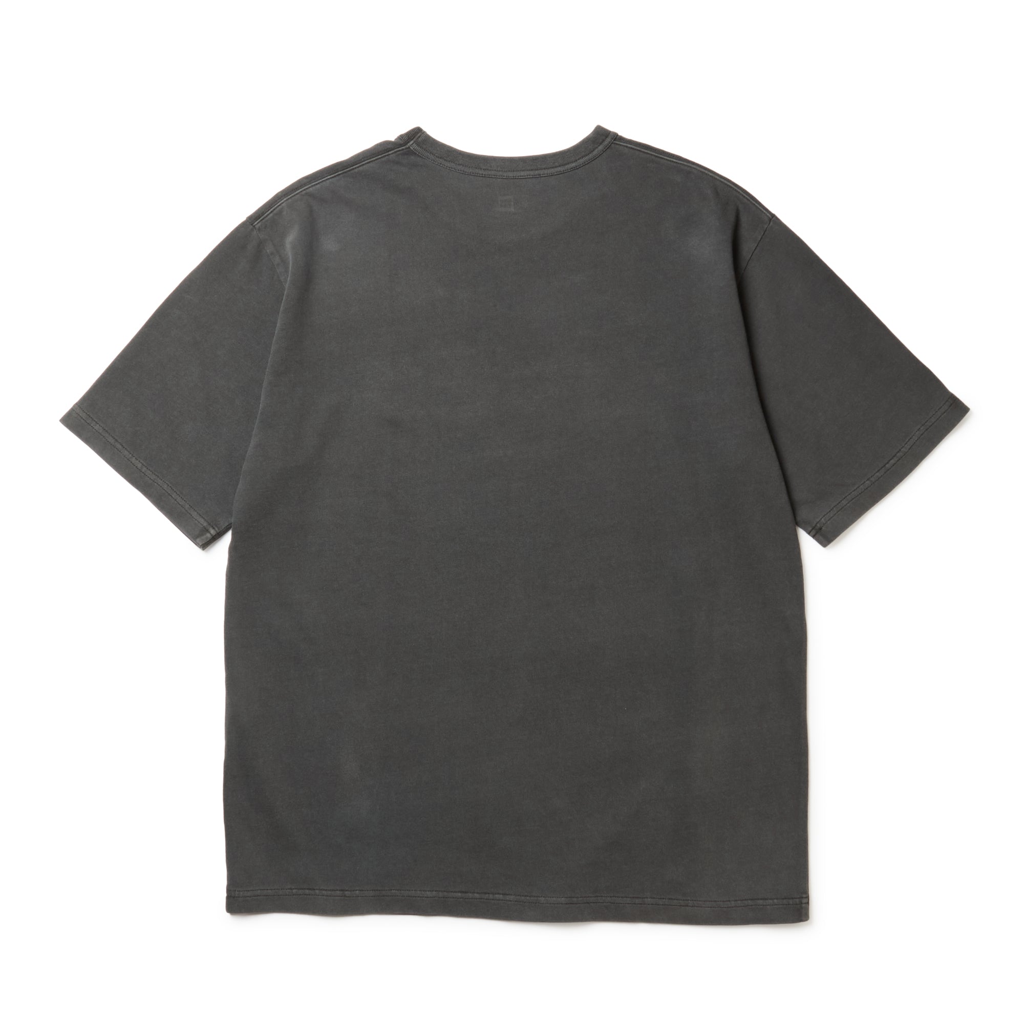 半袖 ガーメントダイ コットン Tシャツ College Logo チャコール