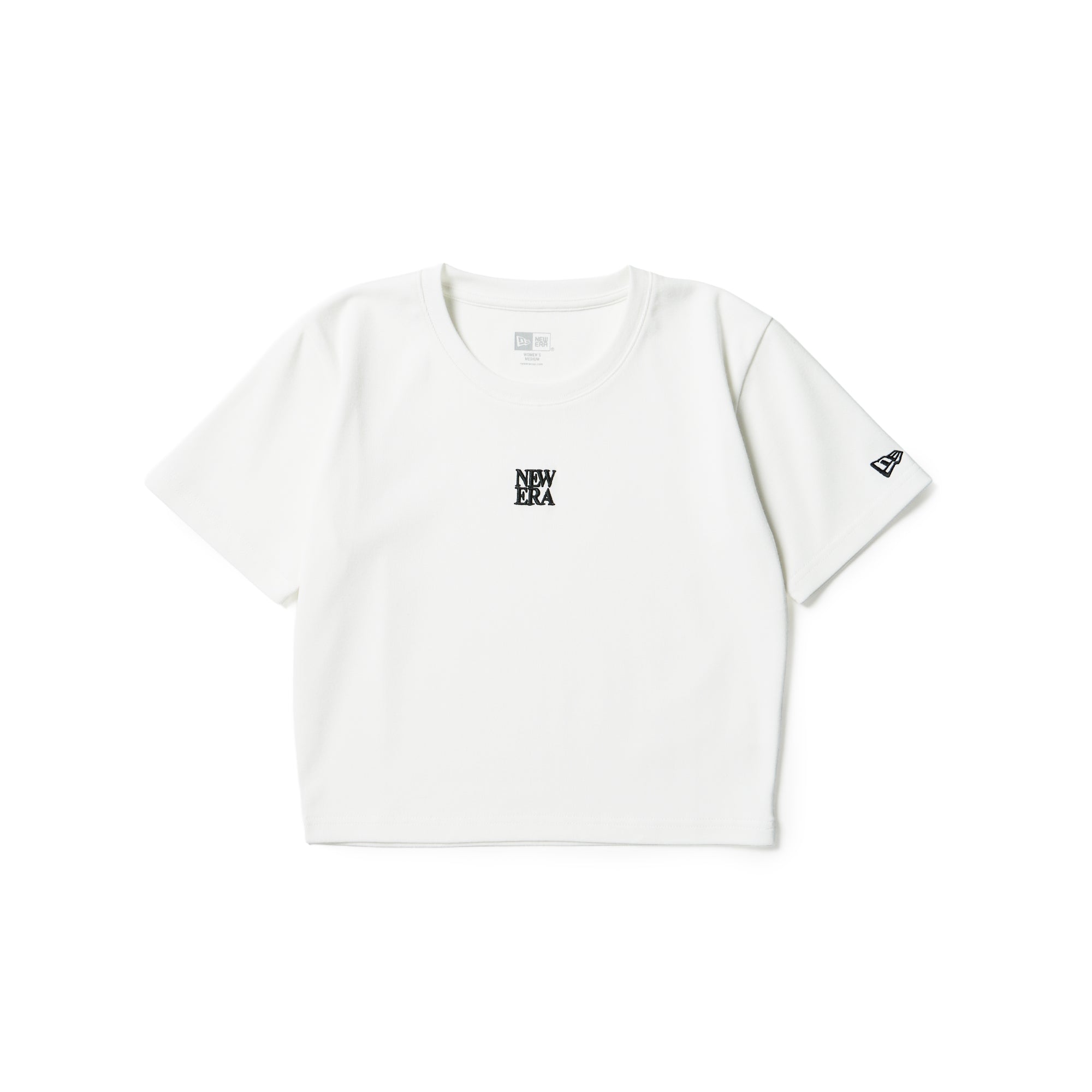 Women's 半袖 ミニ Tシャツ スクエアロゴ ホワイト | ニューエラ
