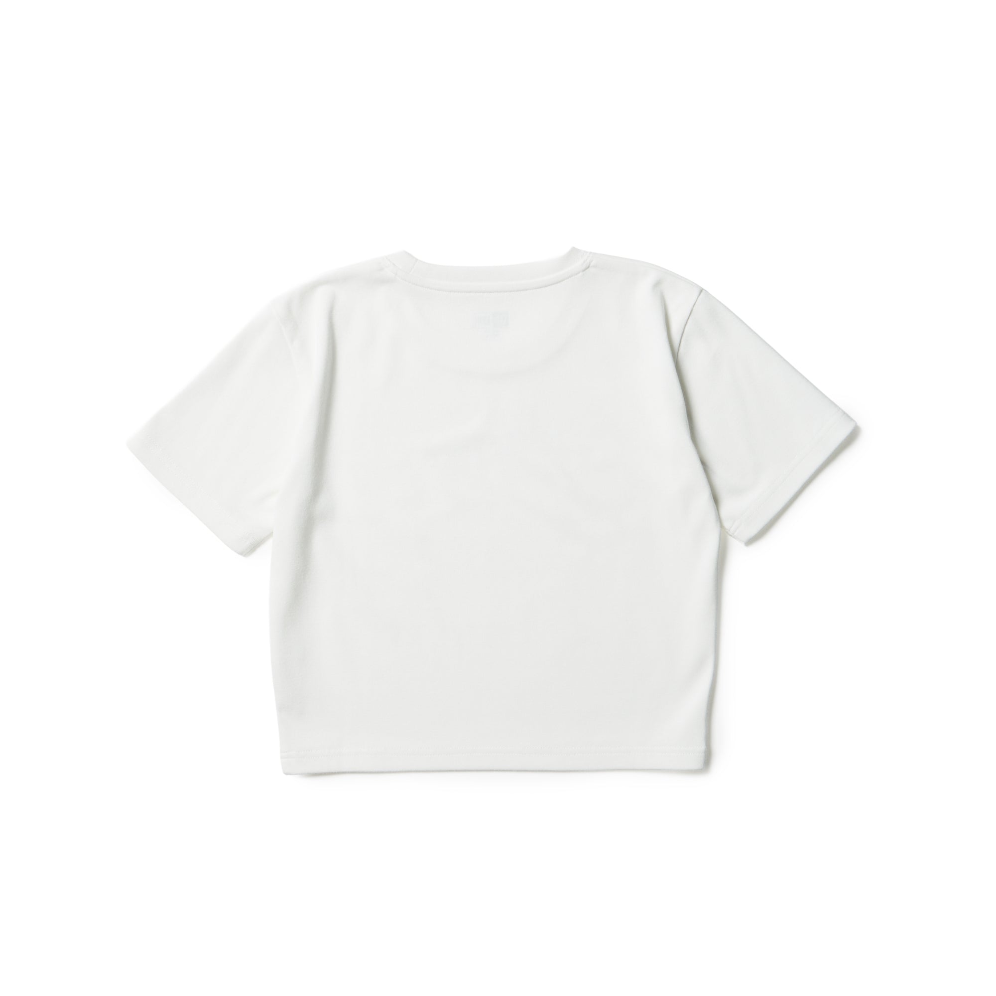 Women's 半袖 ミニ Tシャツ Rhinestone ラインストーン Logo ホワイト