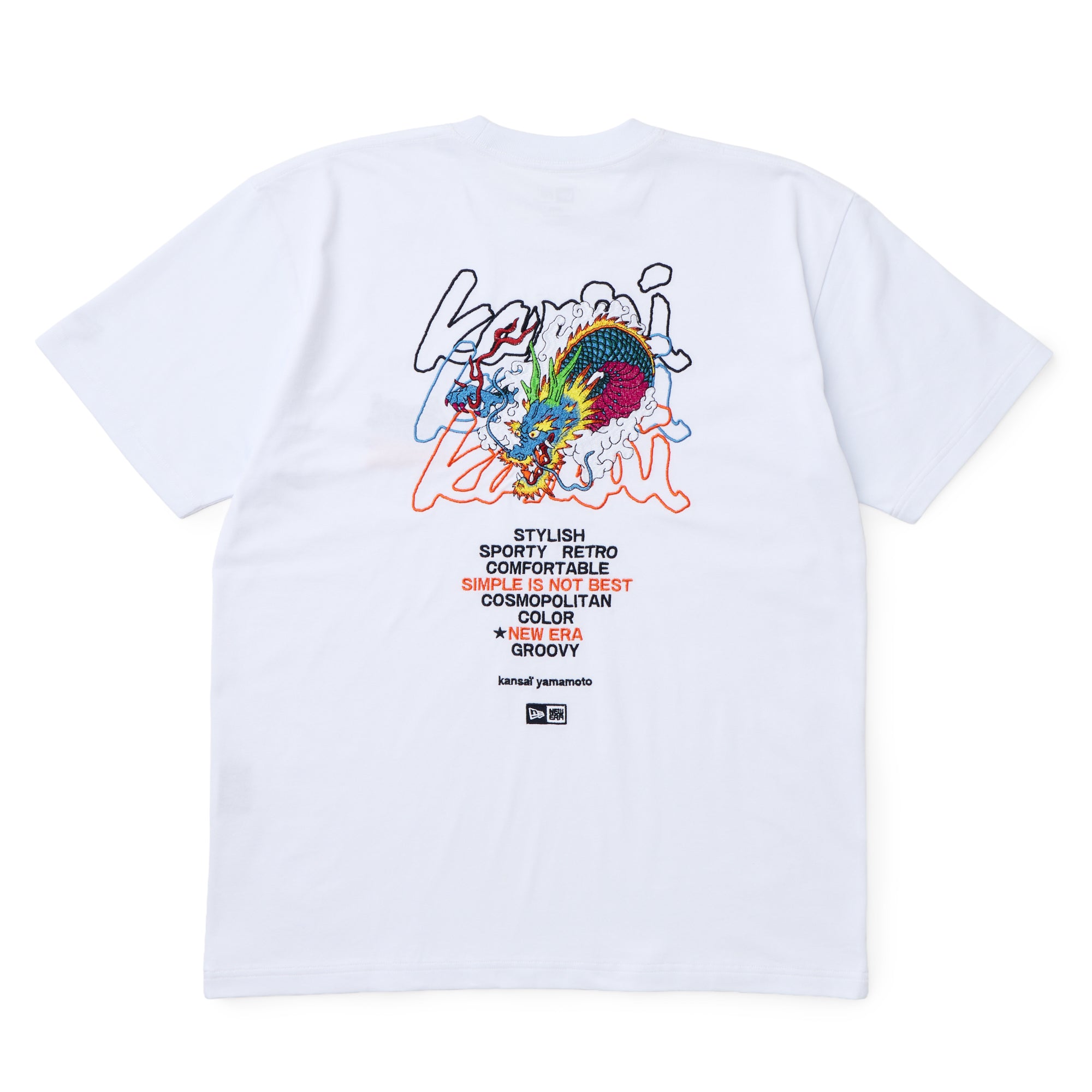 半袖 コットン Tシャツ kansaï yamamoto 龍 ホワイト | ニューエラ