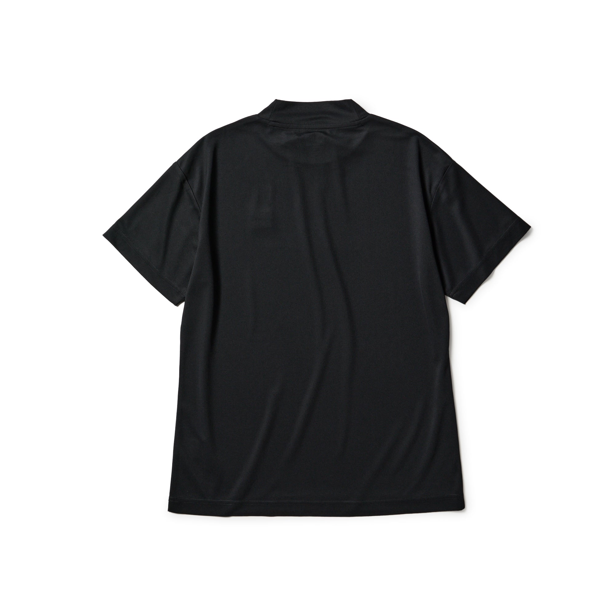 Women's 半袖 ミッドネック Tシャツ Logo Embroidery ブラック