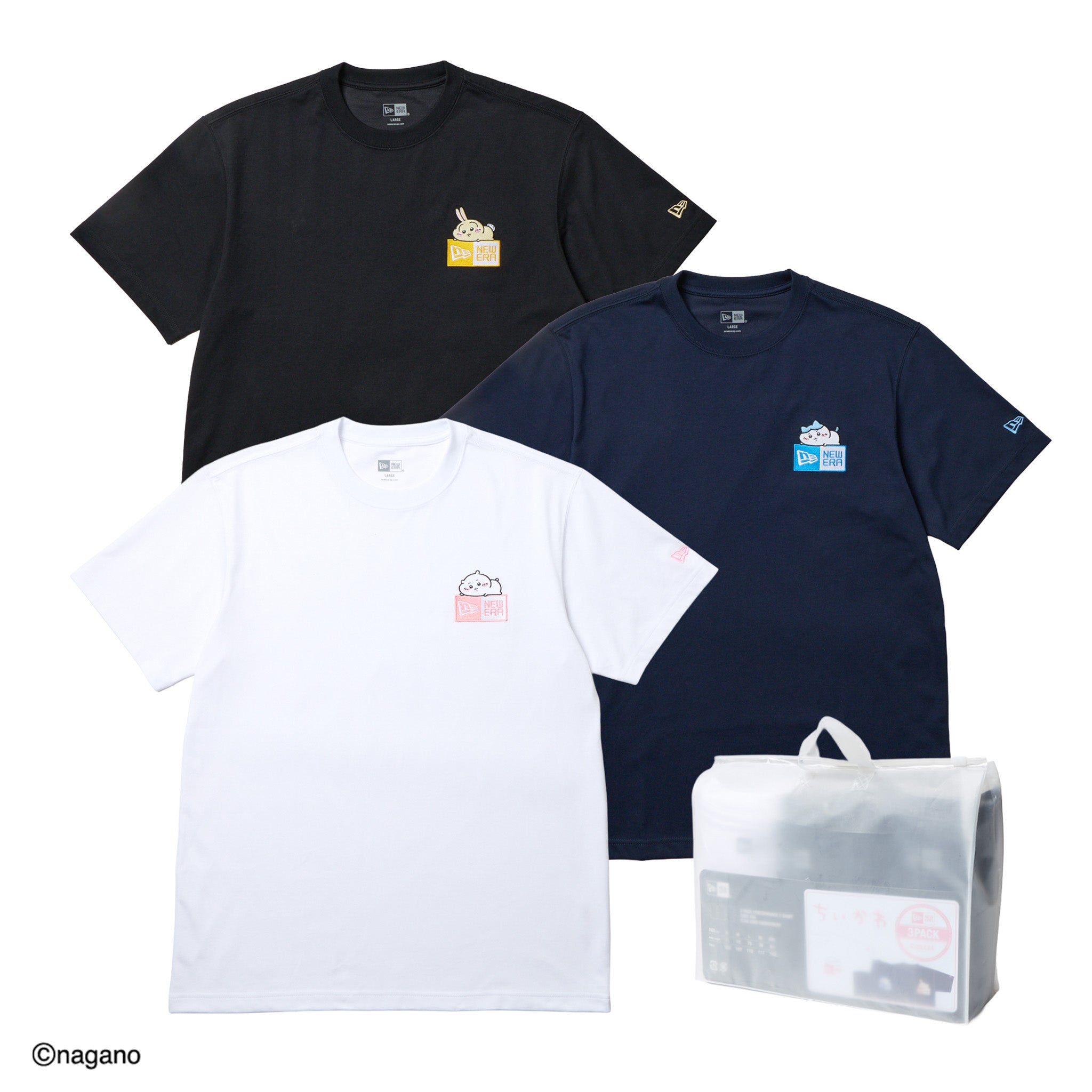 3-Pack 半袖 パフォーマンス Tシャツ ちいかわ / ちいかわ・ハチワレ