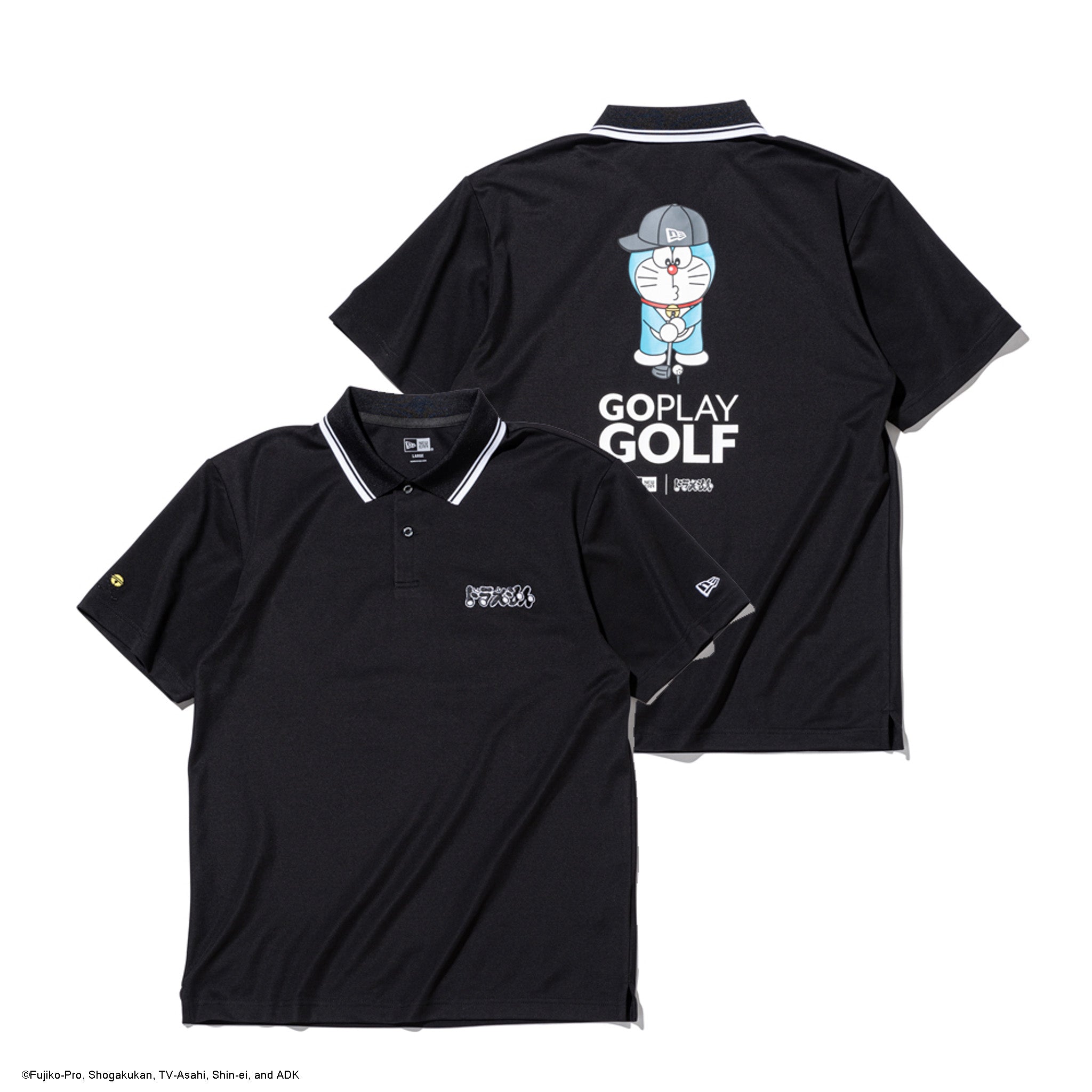 半袖 鹿の子 ポロシャツ ドラえもん GO PLAY GOLF ブラック | ゴルフ