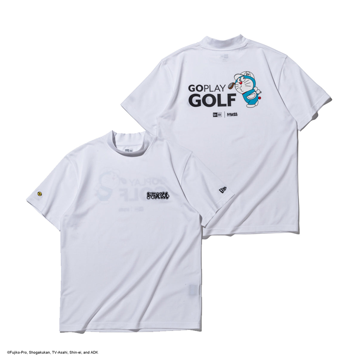 半袖 鹿の子 ミッドネック Tシャツ ドラえもん ホワイト | ゴルフ 