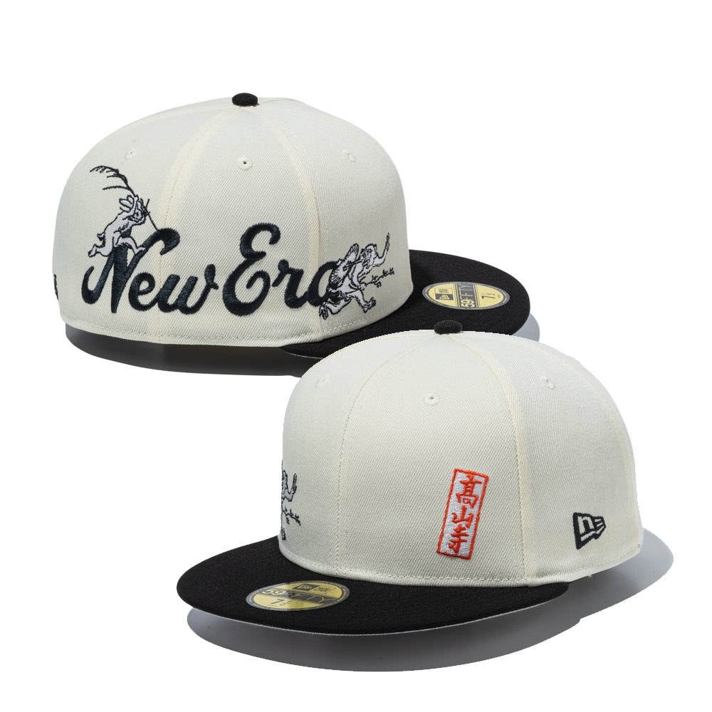 59FIFTY 鳥獣戯画 New Era クロームホワイト ブラックバイザー