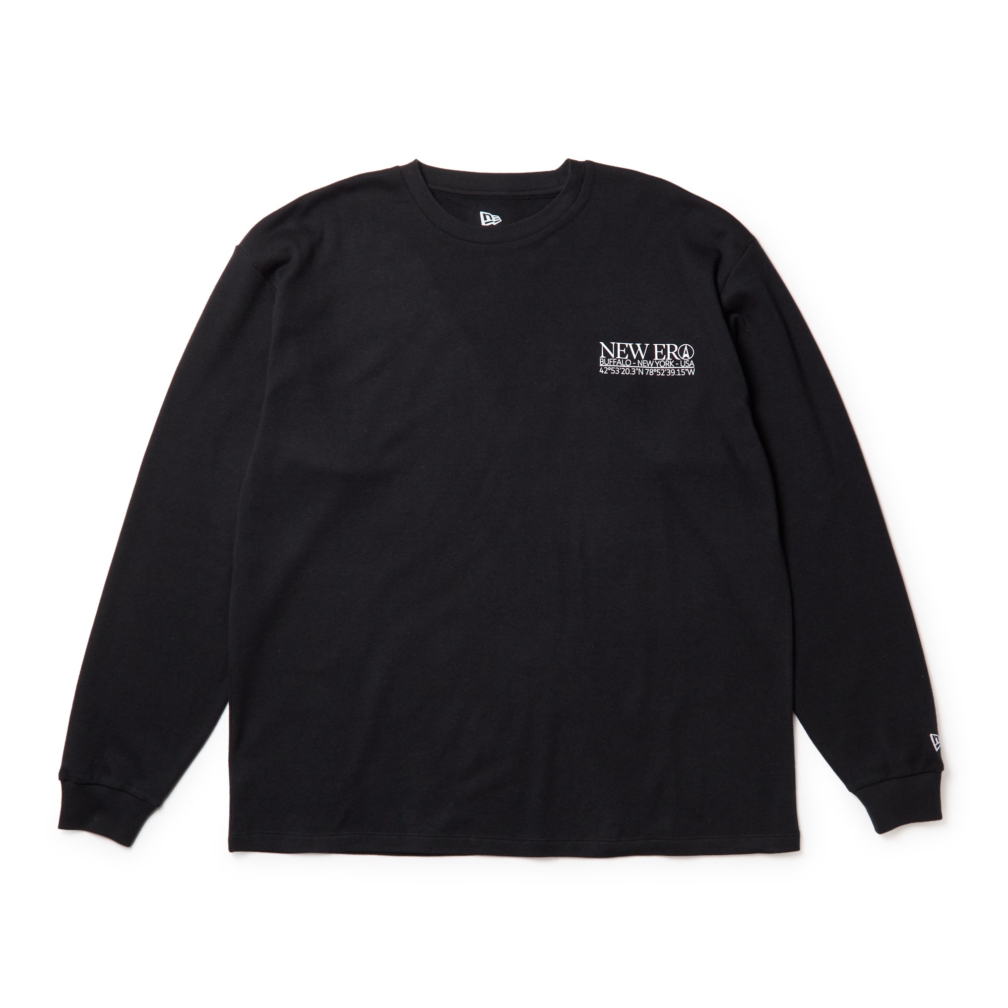 長袖 オーバーサイズド ウォーム Tシャツ ブランドロゴ ブラック