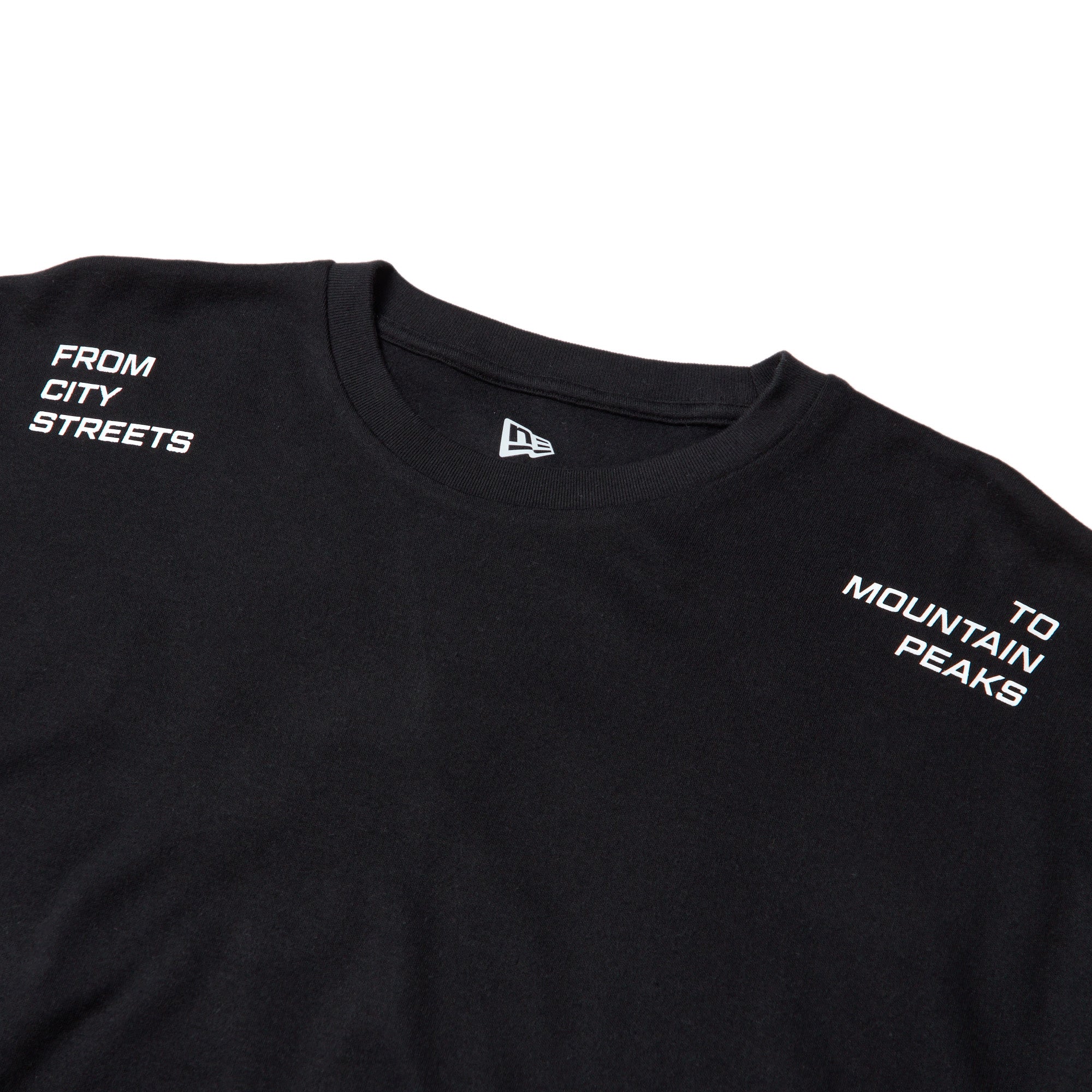 長袖 オーバーサイズド ウォーム フラッグロゴ Tシャツ ブラック