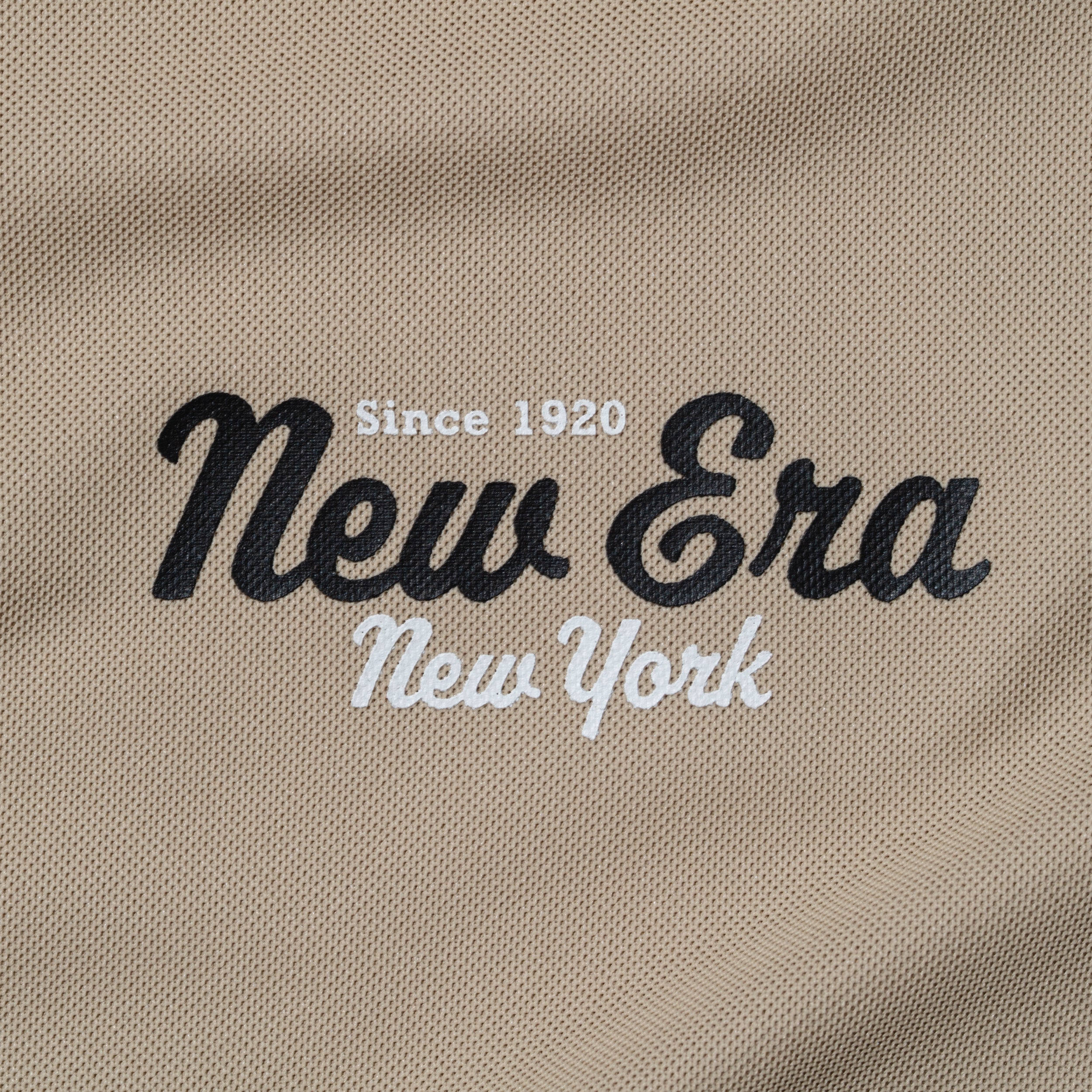 半袖 鹿の子 ポロシャツ New Era New York ベージュ | ゴルフ