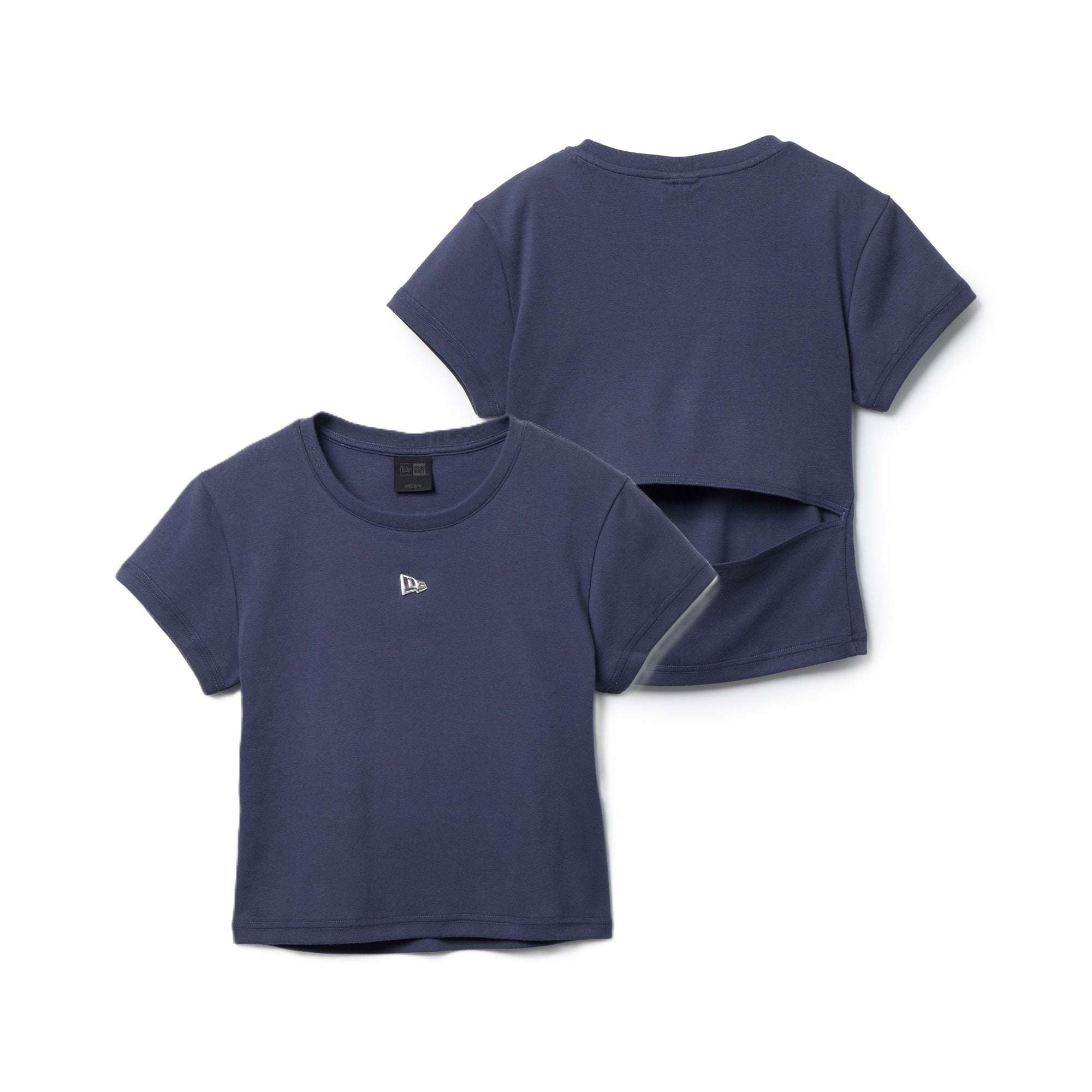 Women's 半袖 オープンバック Tシャツ BLACK LABEL ネイビー