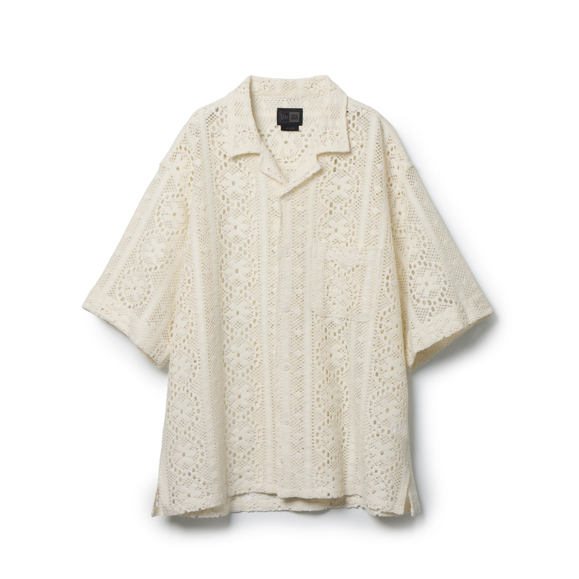 Women's 半袖 レース シャツ BLACK LABEL オフホワイト | ニューエラ