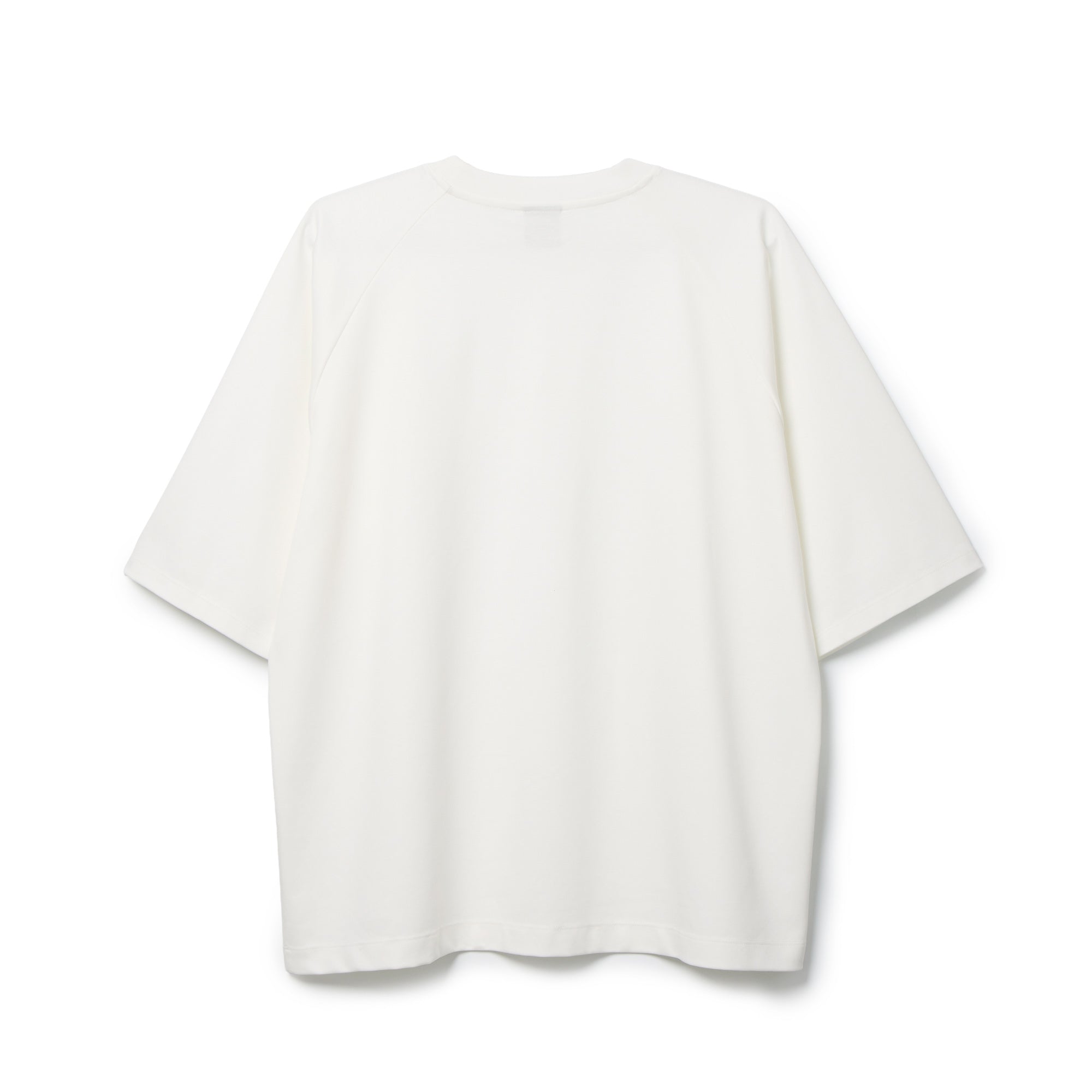 半袖 ダブル ジャカード ラグラン Tシャツ BLACK LABEL SS26 ホワイト