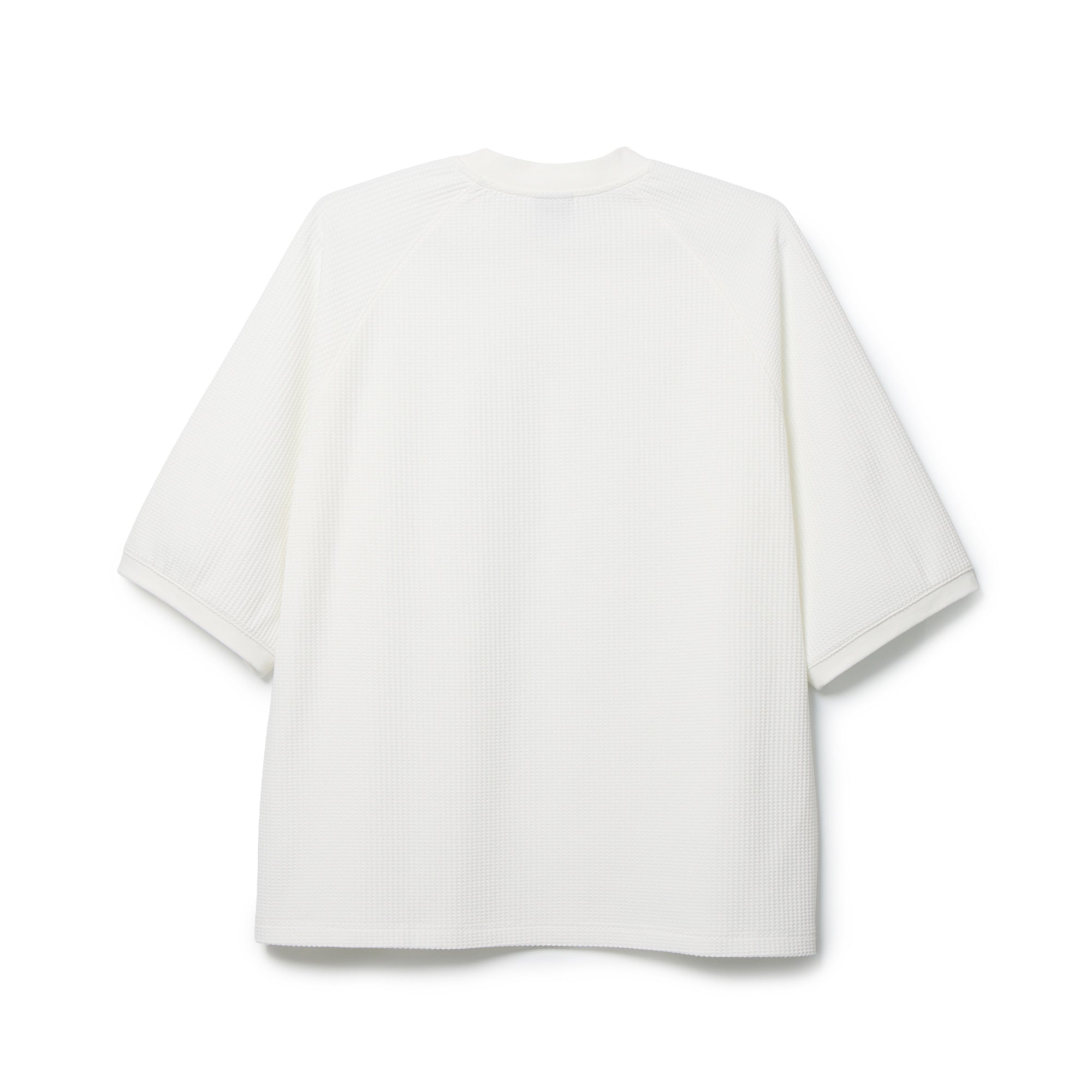 ユノイア back pleats shirts M ホワイト ハーフスリーブ オーバーサイズ IT6PC2D9T0B4 半袖 ソフトワッフル Tシャツ BLACK LABEL SS26 ホワイト | ニューエラ