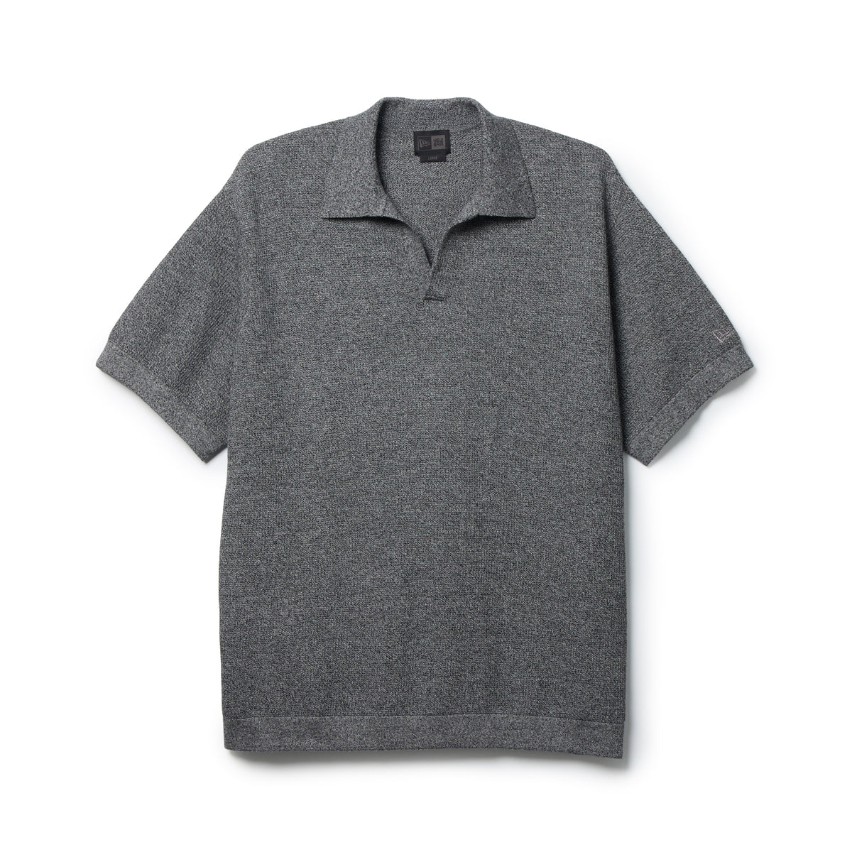 半袖 スキッパー ニット ポロシャツ BLACK LABEL SS26 ブラック 