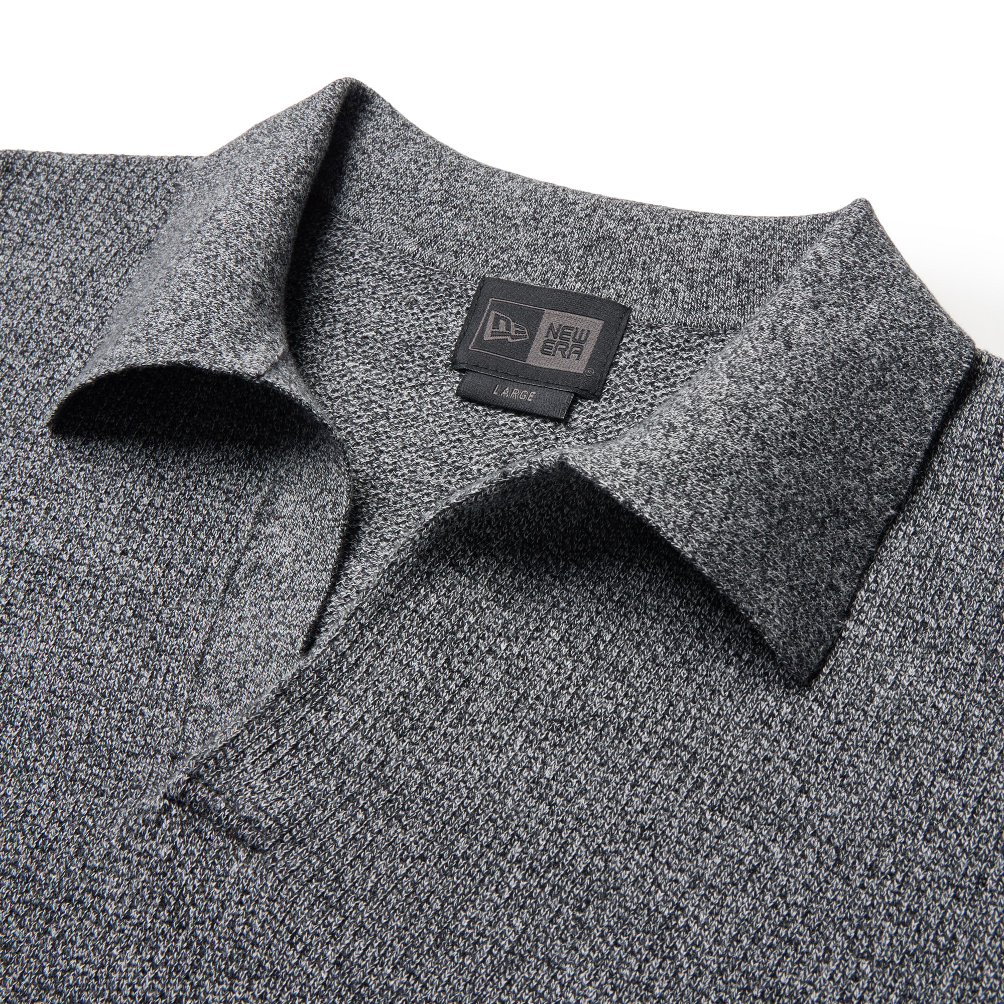 半袖 スキッパー ニット ポロシャツ BLACK LABEL SS26 ブラック