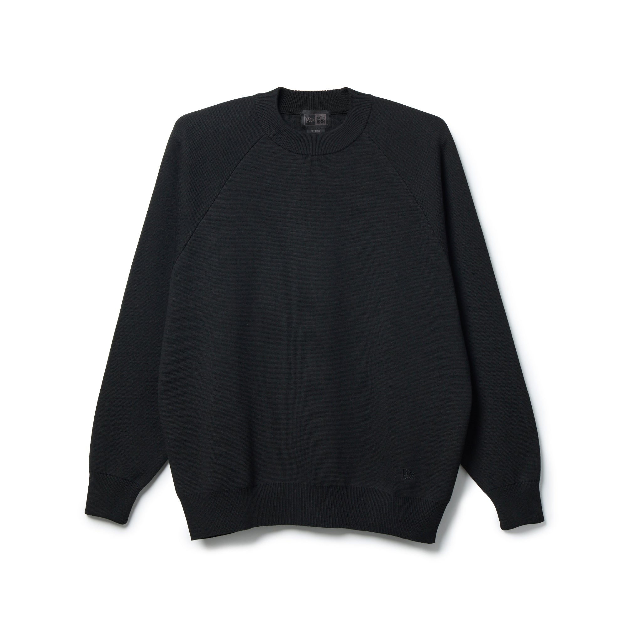クルーネックニット ミラノリブ BLACK LABEL SS26 ブラック