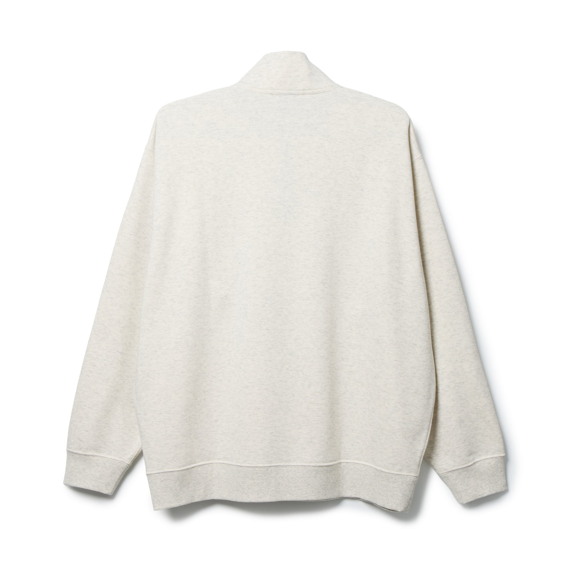 裏毛 スウェット ハーフジップ BLACK LABEL SS26 オートミール