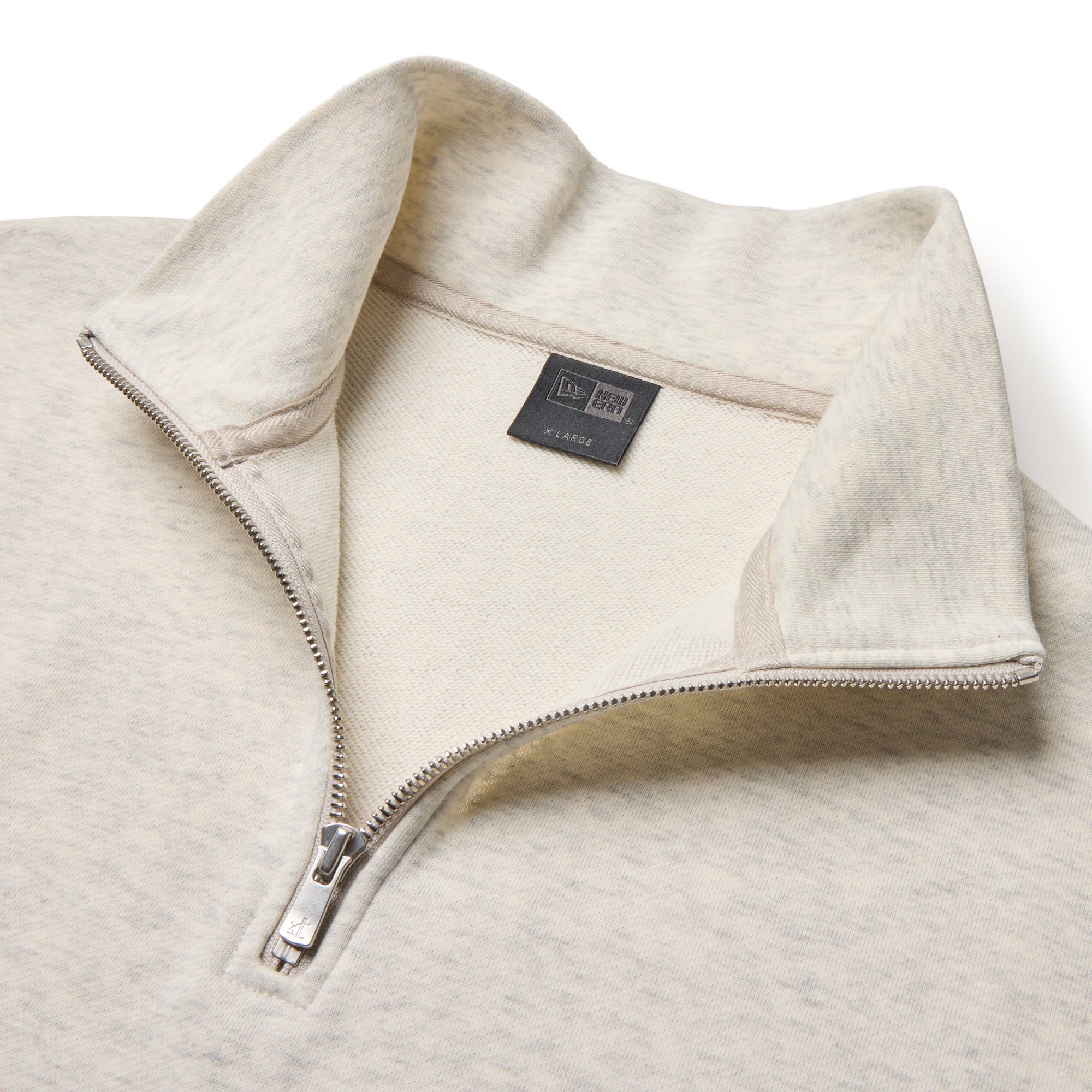 裏毛 スウェット ハーフジップ BLACK LABEL SS26 オートミール