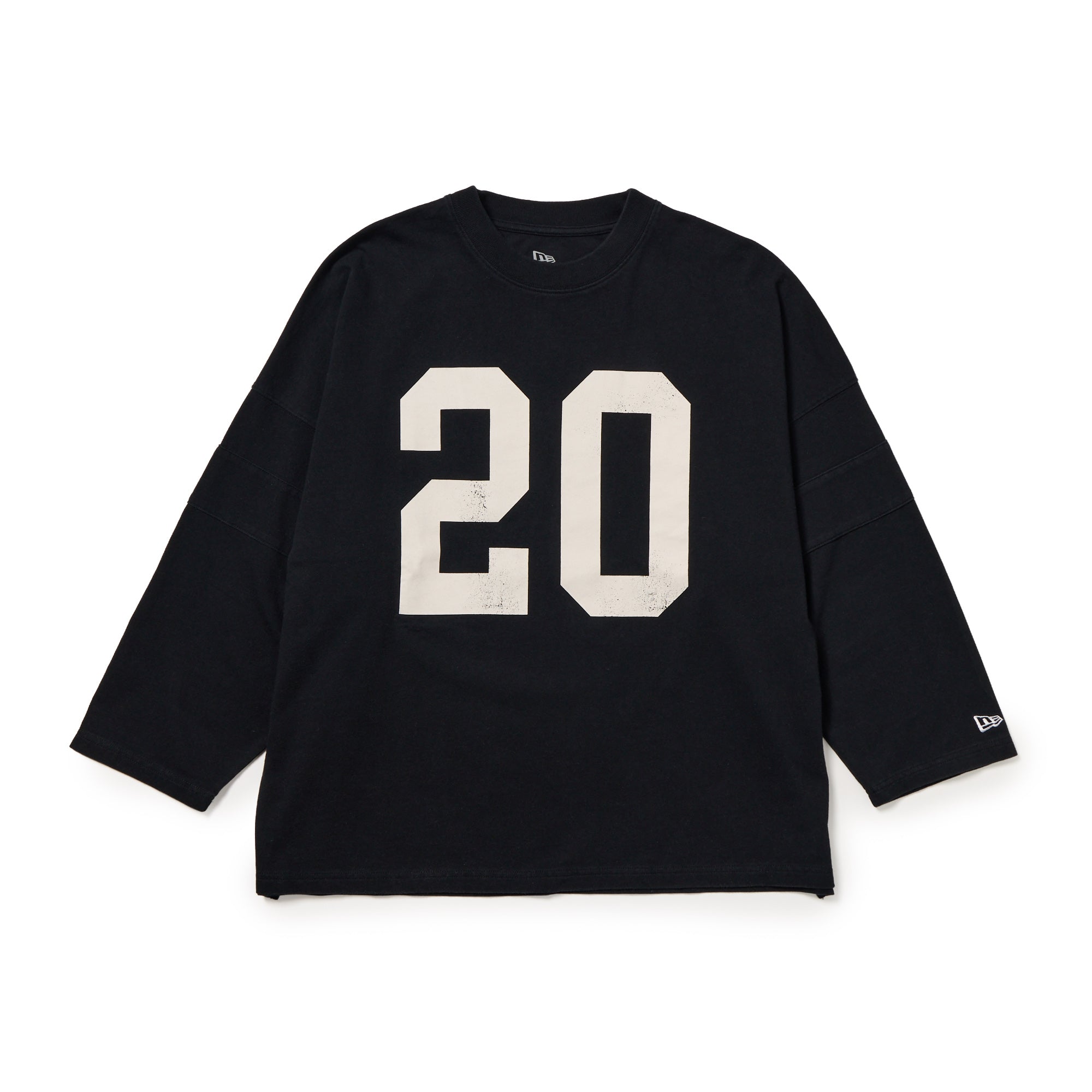 ウィメンズ 長袖 オーバーサイズド Numbering Tシャツ ブラック